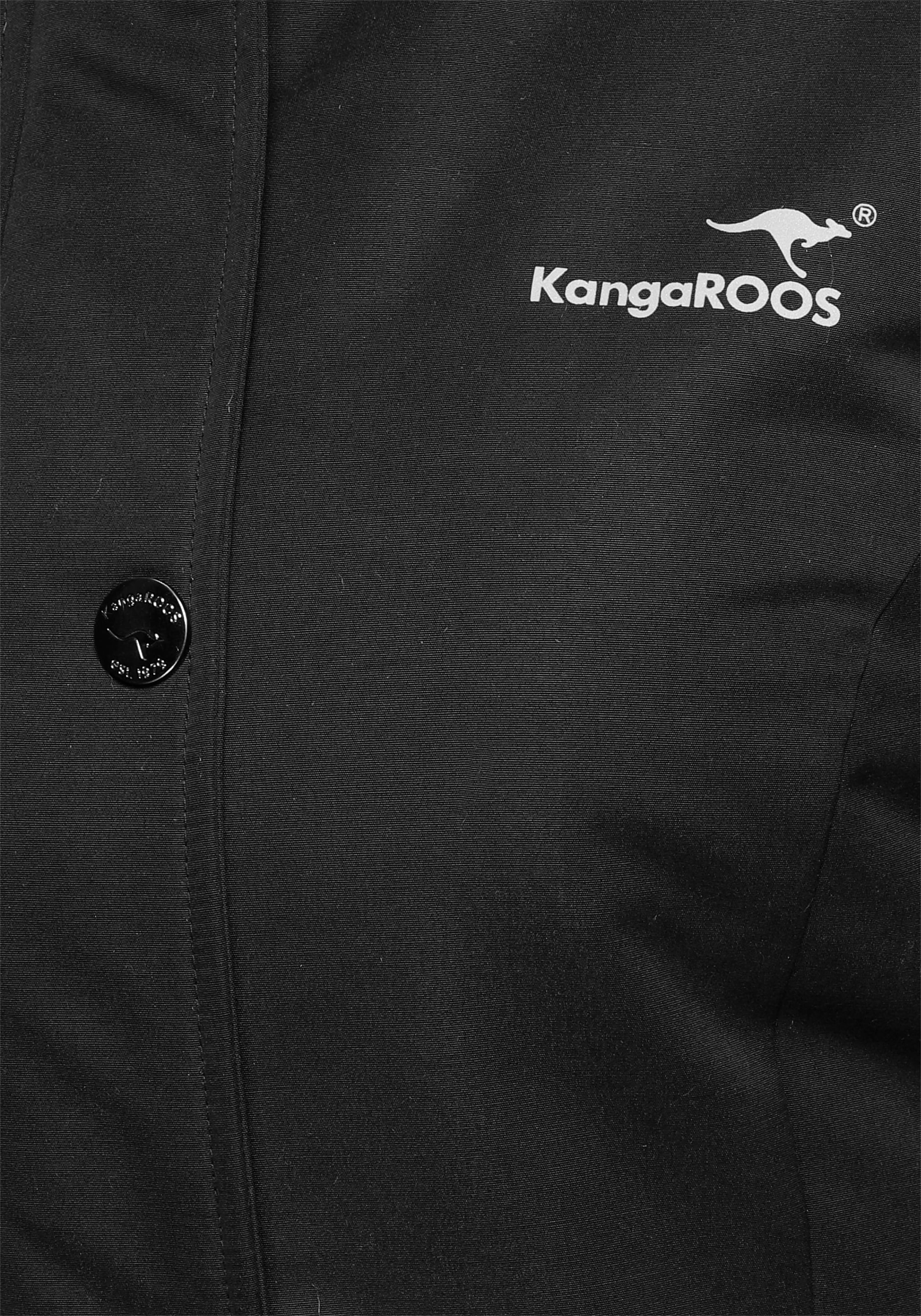 Langjacke, versandkostenfrei Taschen vielen und mit 2-Wege-Reissverschluss mit KangaROOS auf Kapuze,
