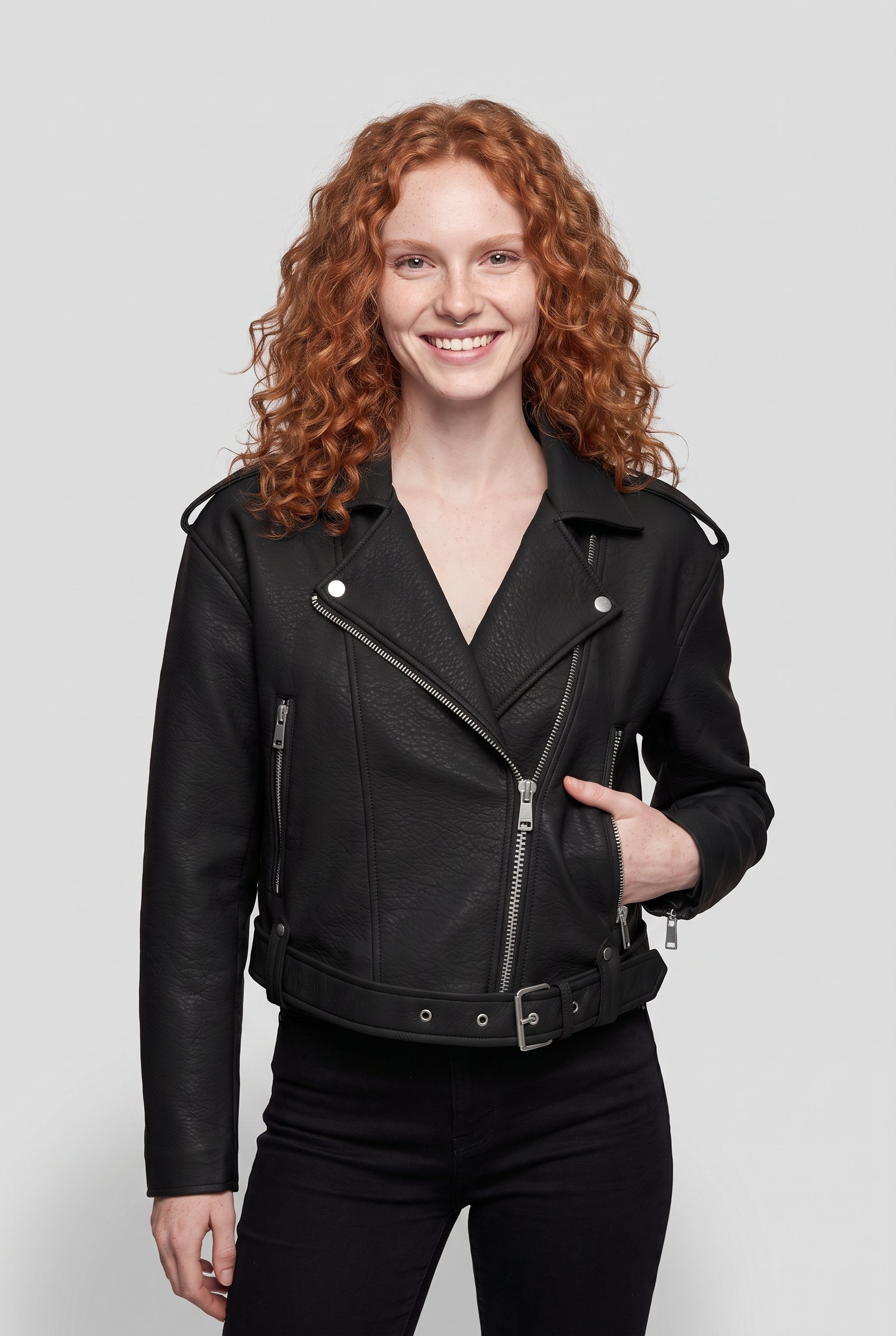 ONLY Veste en imitation cuir »ONLSOFT FAUX LEATHER BIKER CC OTW« simili cuir, détails biker