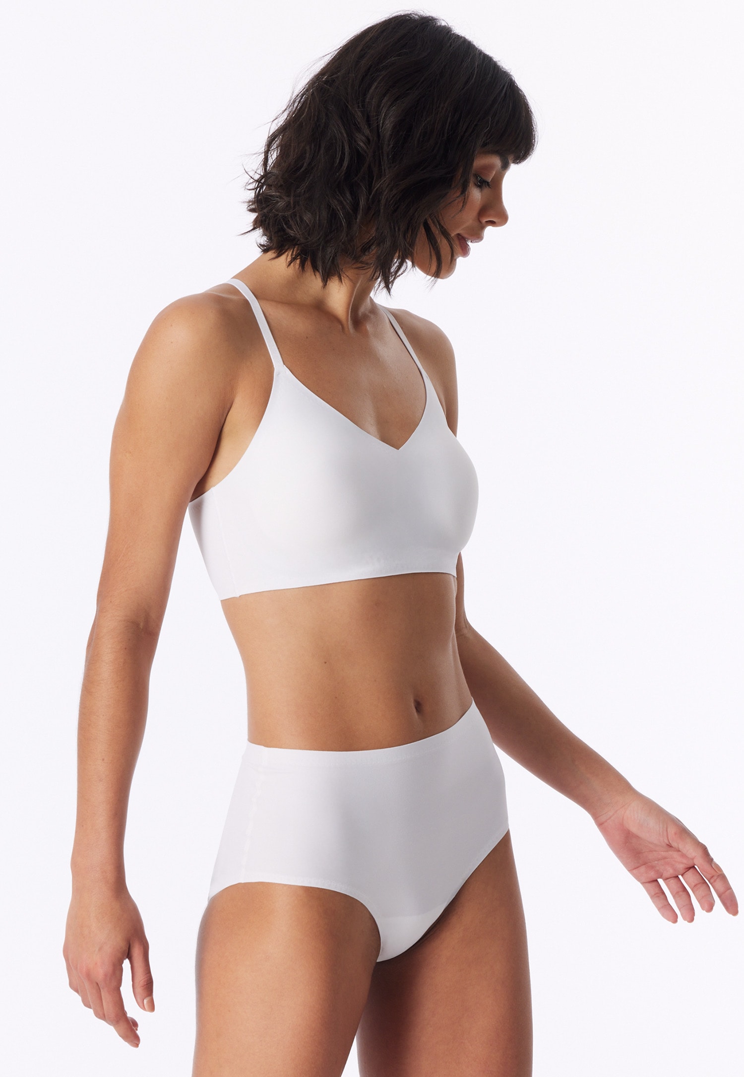 Schiesser Bustier »Invisible Soft« microfibre, coussinets amovibles, encolure en V, finitions laser cut