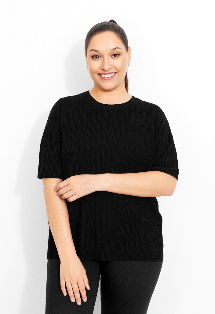 ONLY CARMAKOMA Plisseeshirt »CARRAVENNA S/S PLISSE TOP JRS NOOS«