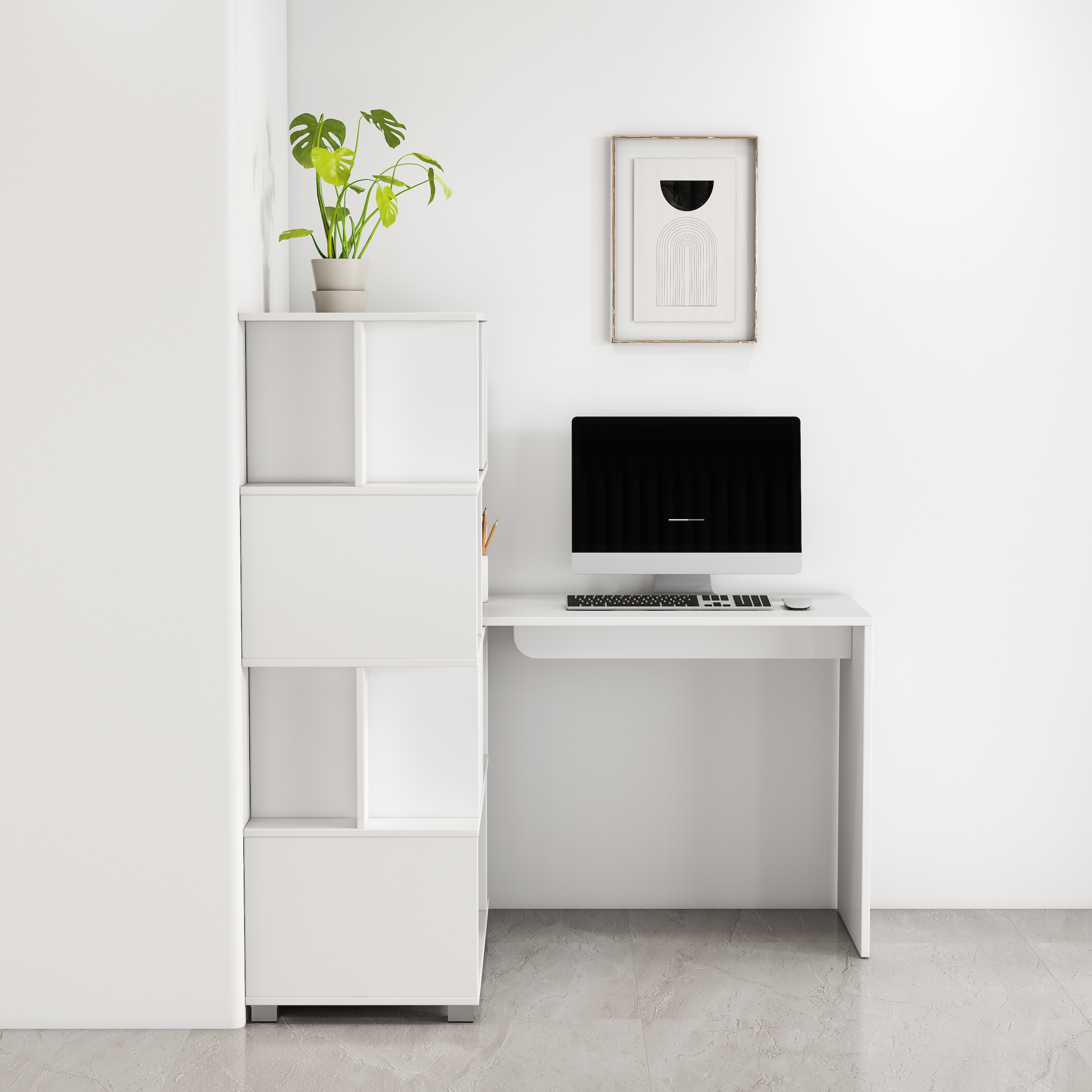 GOODproduct Schreibtisch »Inovo« Set,  als Eckschreibtisch oder Schreibtisch nutzbar, viel Stauraum