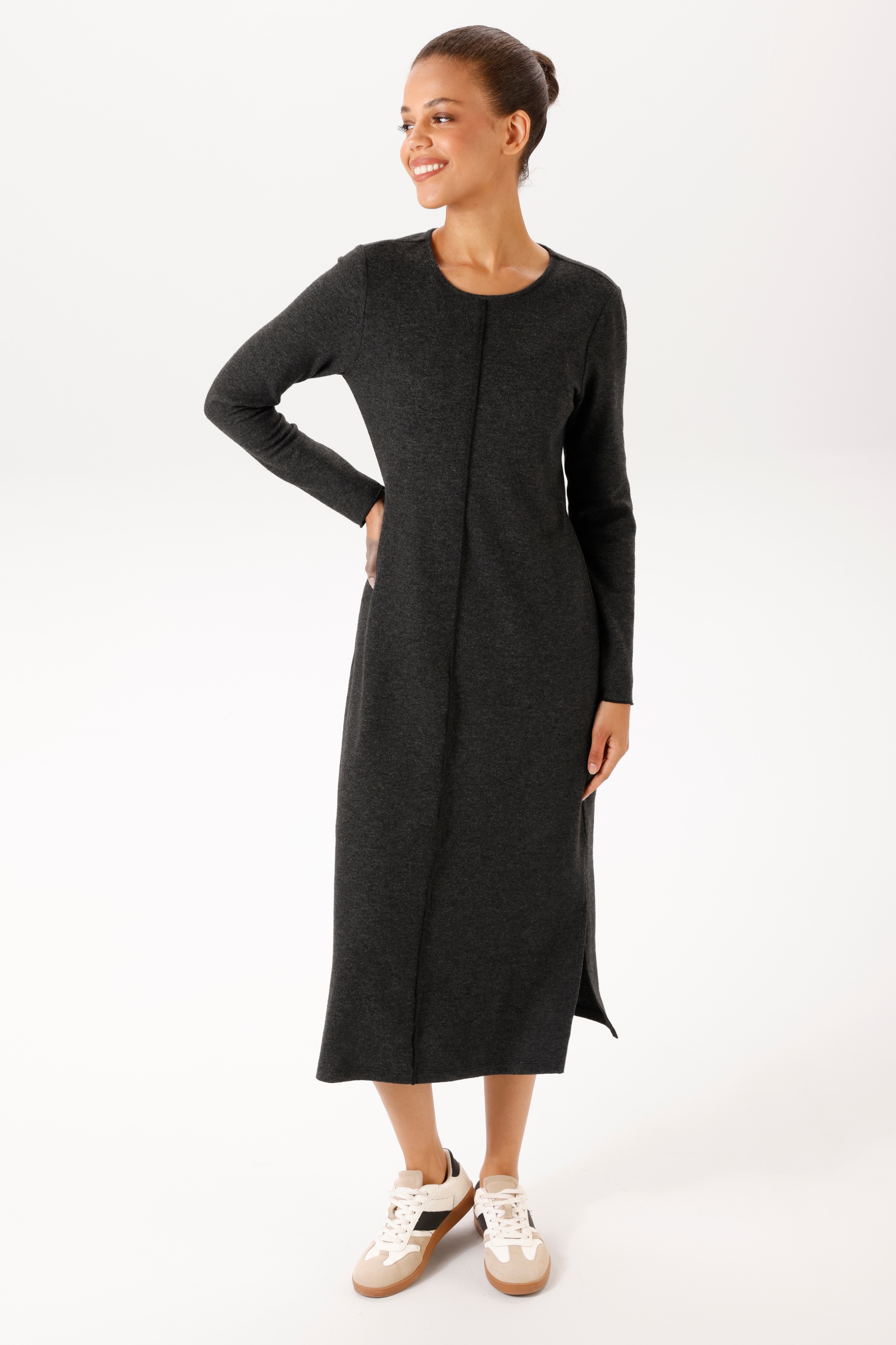 Image of Aniston CASUAL Midikleid mit raffinierten Seitenschlitzen - NEUE KOLLEKTION