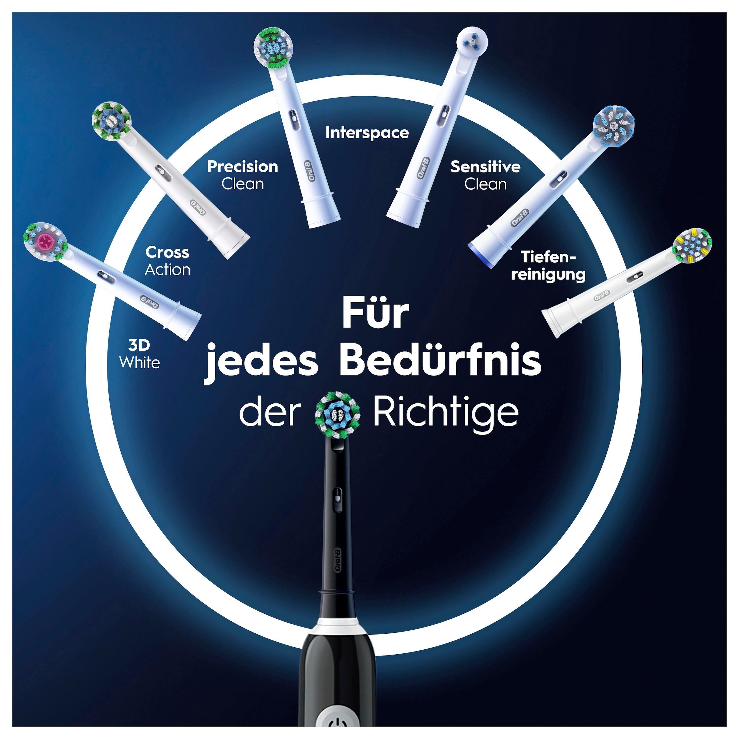 Oral-B Elektrische Zahnbürste »PRO Series 1«, 1 St. Aufsteckbürsten, Drucksensor