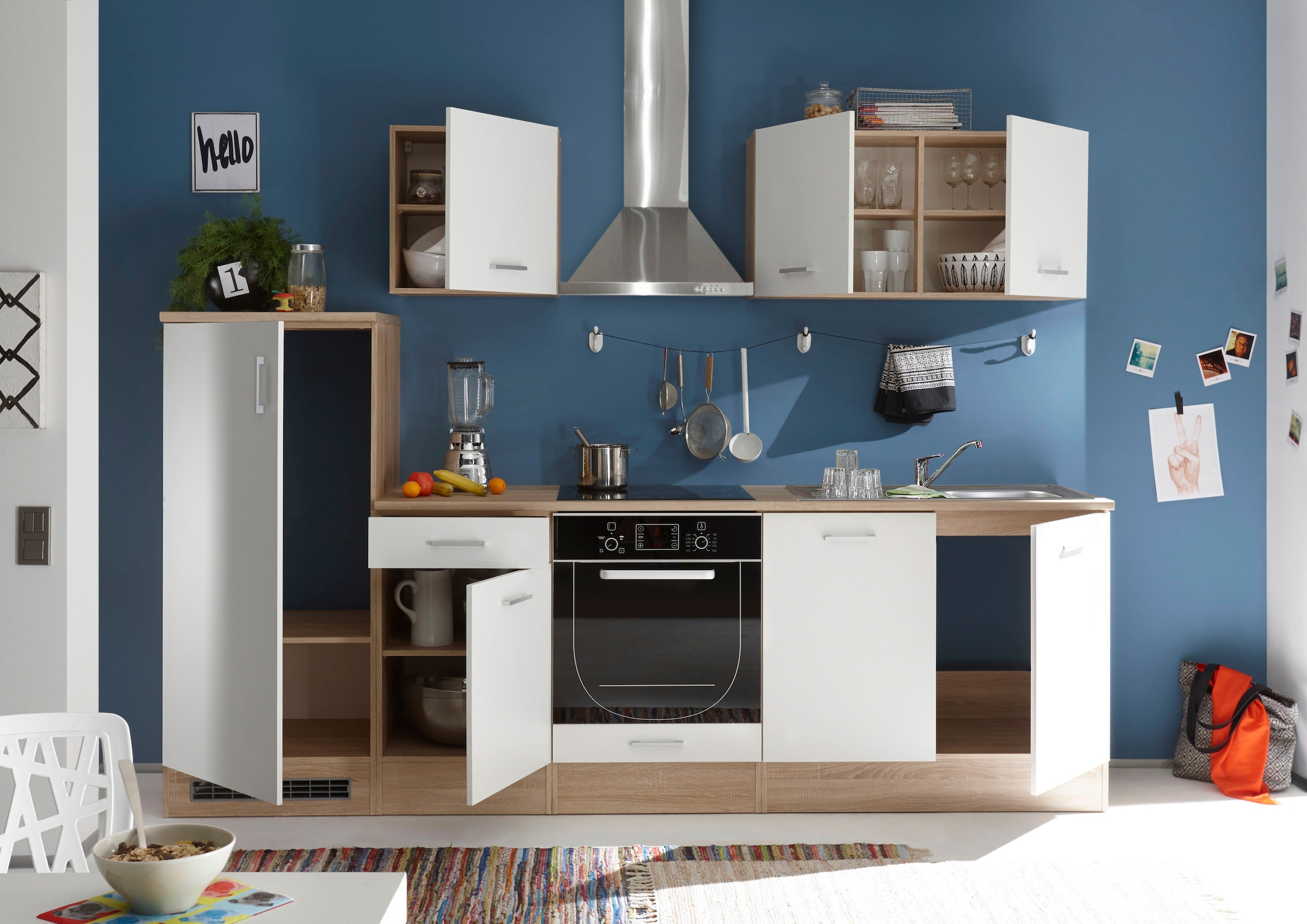 BASIC by Balculina Kitchenette »Andy« Largeur 270 cm, avec appareils électriques en option