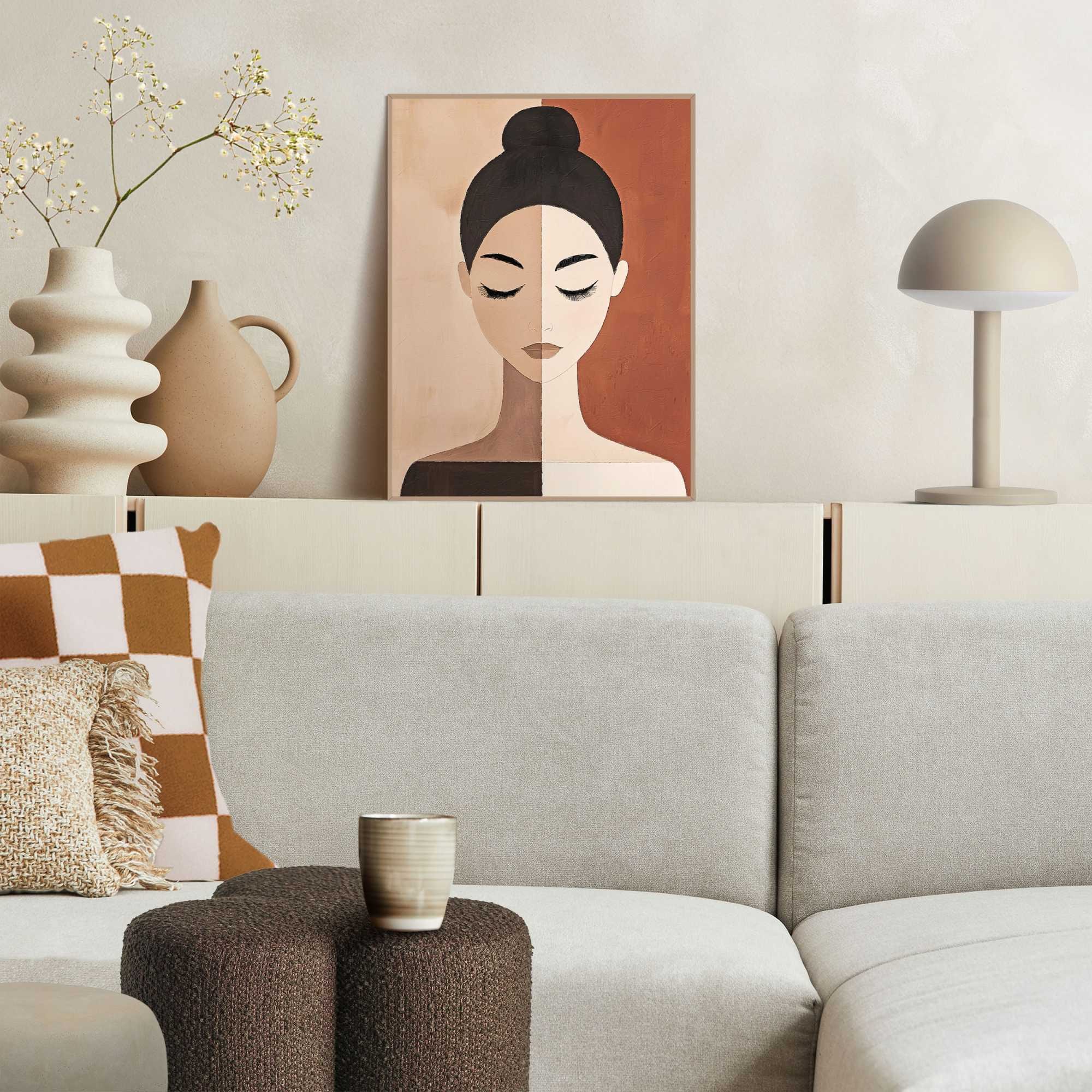 Reinders! Poster »Abstract Beauty« Wohnzimmer - Frau - Dame - Braun - MDF - Abstrakt - 30x40 cm