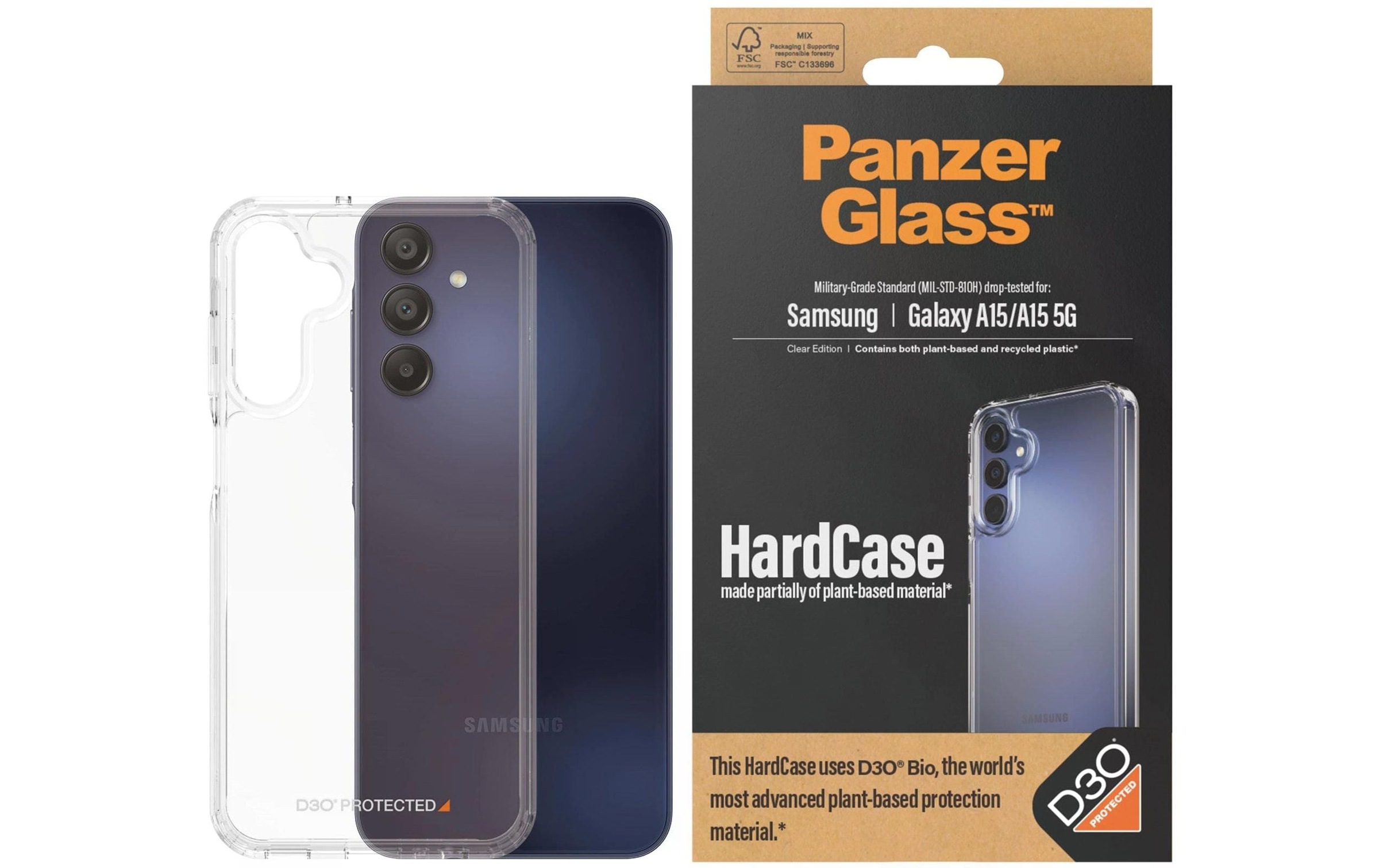 Backcover »HardCase D3O Galaxy A15/Galaxy A15 5G Transparent«, Smartphones