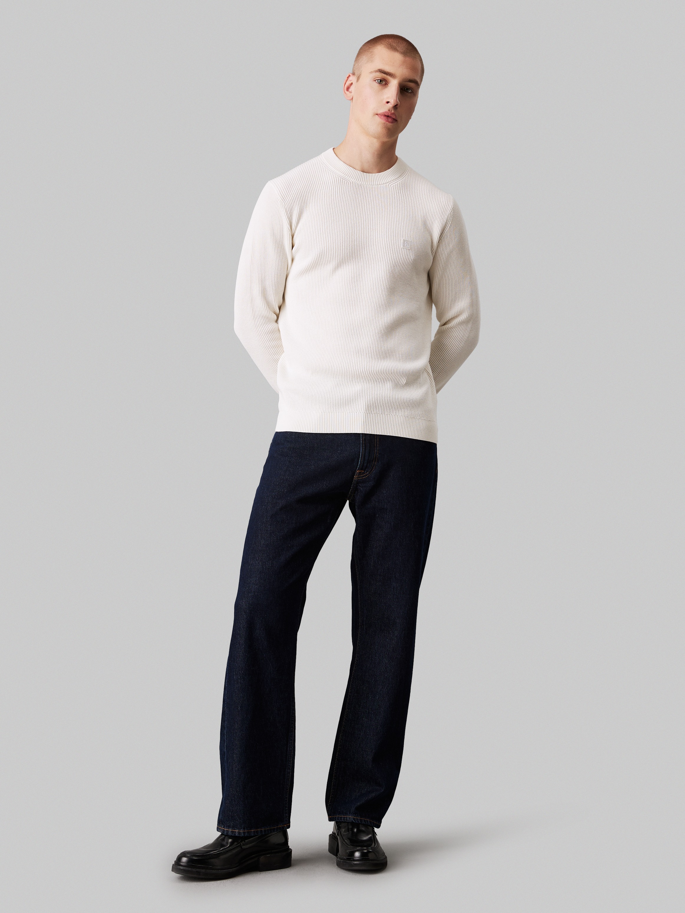 Calvin Klein Jeans Rundhalspullover »CK EMBRO BADGE SWEATER«