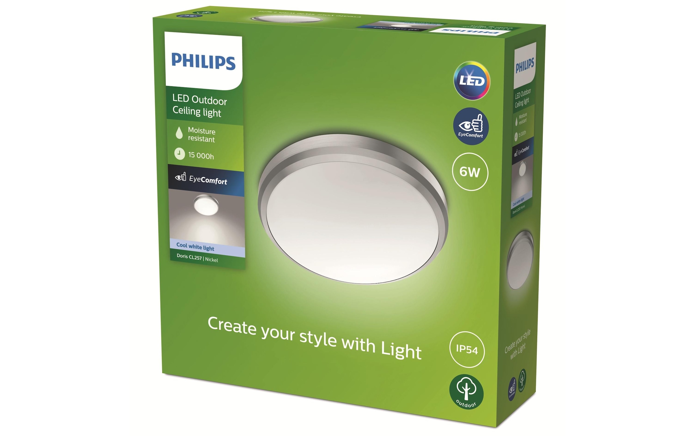 Philips Plafonnier »Doris, Ø 22 c« blanc neutre