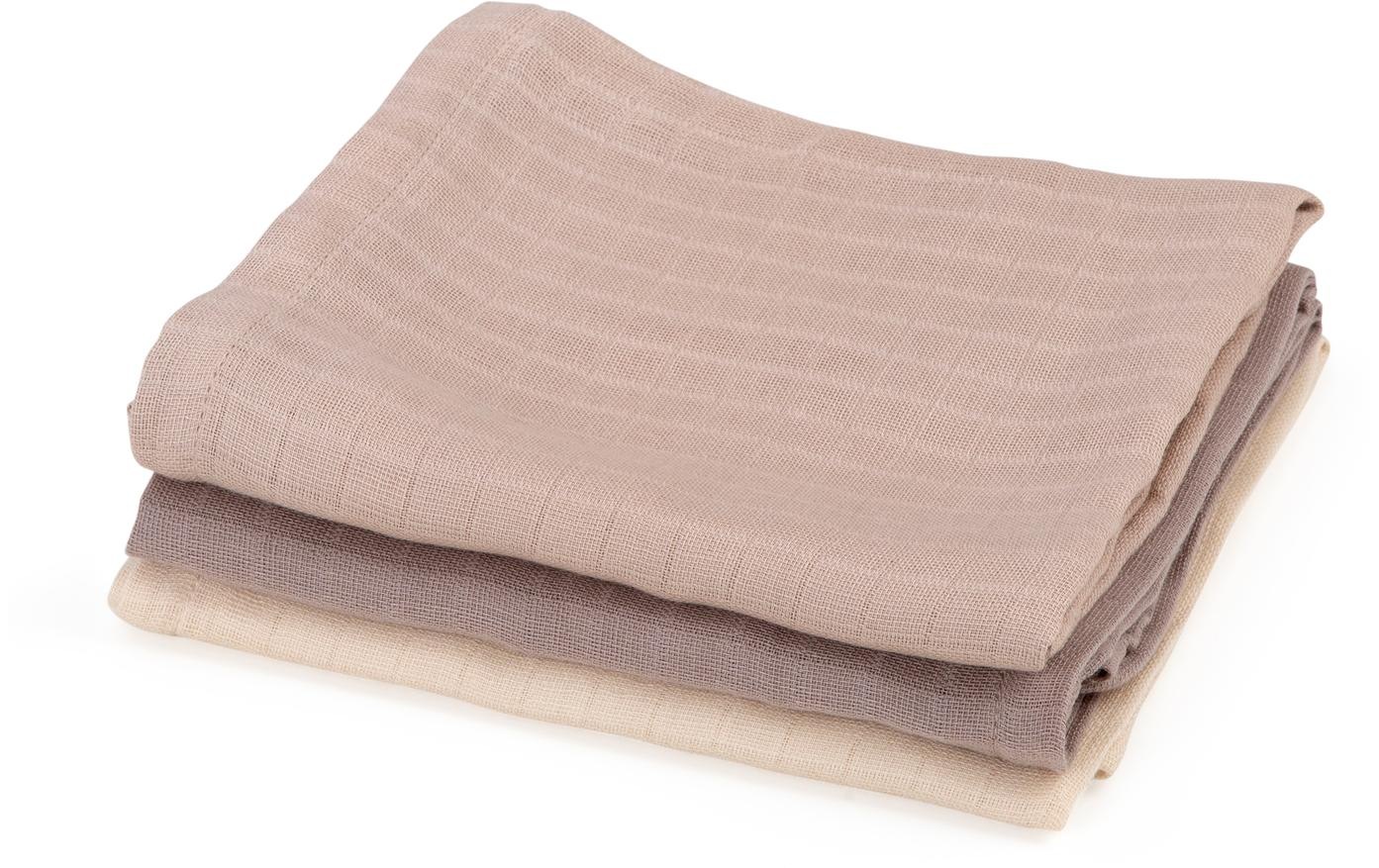 Schmusetuch »sebra 3er Set Moonlight Beige 75 x 75 cm«