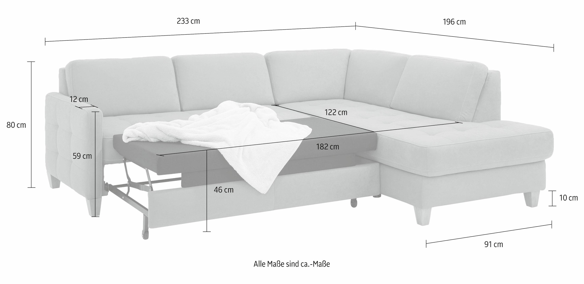 Home affaire Bettkasten kaufen Bettfunktion Ecksofa Bettfunktion mit »Earl«, wahlweise mit auch oder bequem