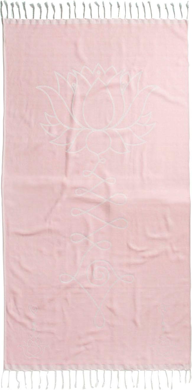 Image of Seahorse Hamamtuch »Lotus«, (1 St.), 90x180 cm, Motiv Lotusblume, mit Fransen, ideal als Strandtuch bei Ackermann Versand Schweiz