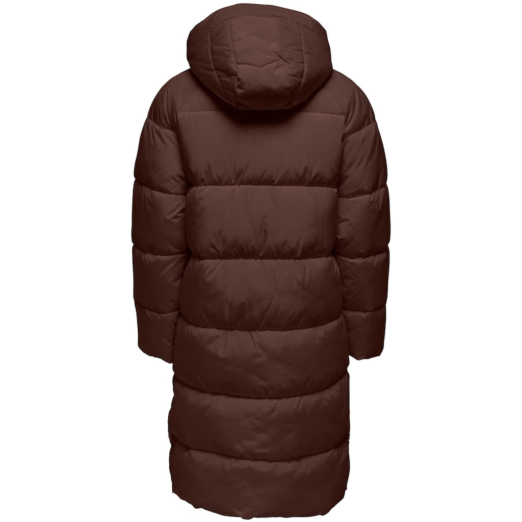 ONLY Steppmantel »ONLAMANDA LONG PUFFER COAT«, mit Kapuze