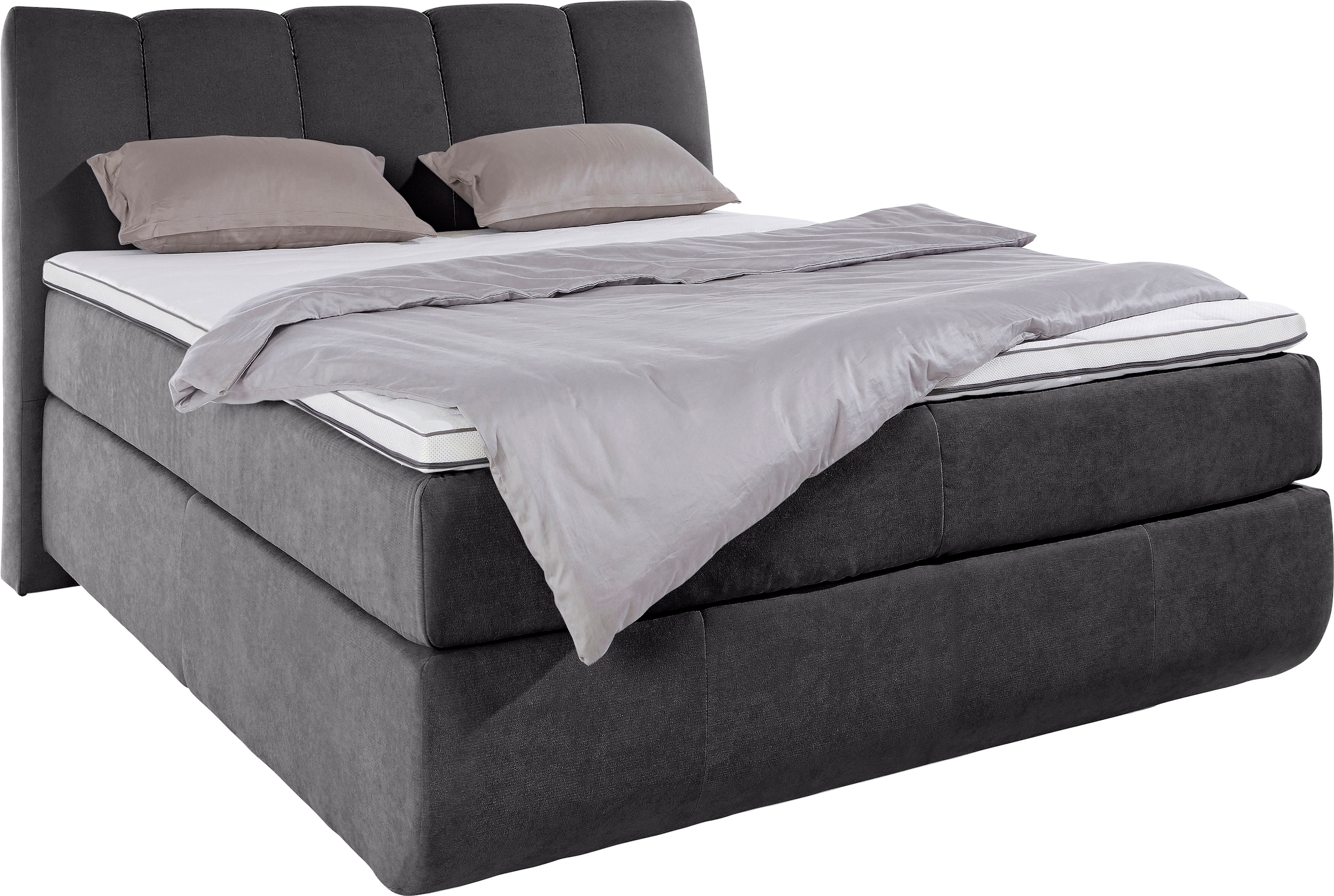 Image of Home affaire Boxspringbett "OCÉANE inkl. 7-Zonen-TFK-Matratze H2-H4" Inkl. Topper, bodenfreie Schwebeoptik, 140/180 cm x 200 cm