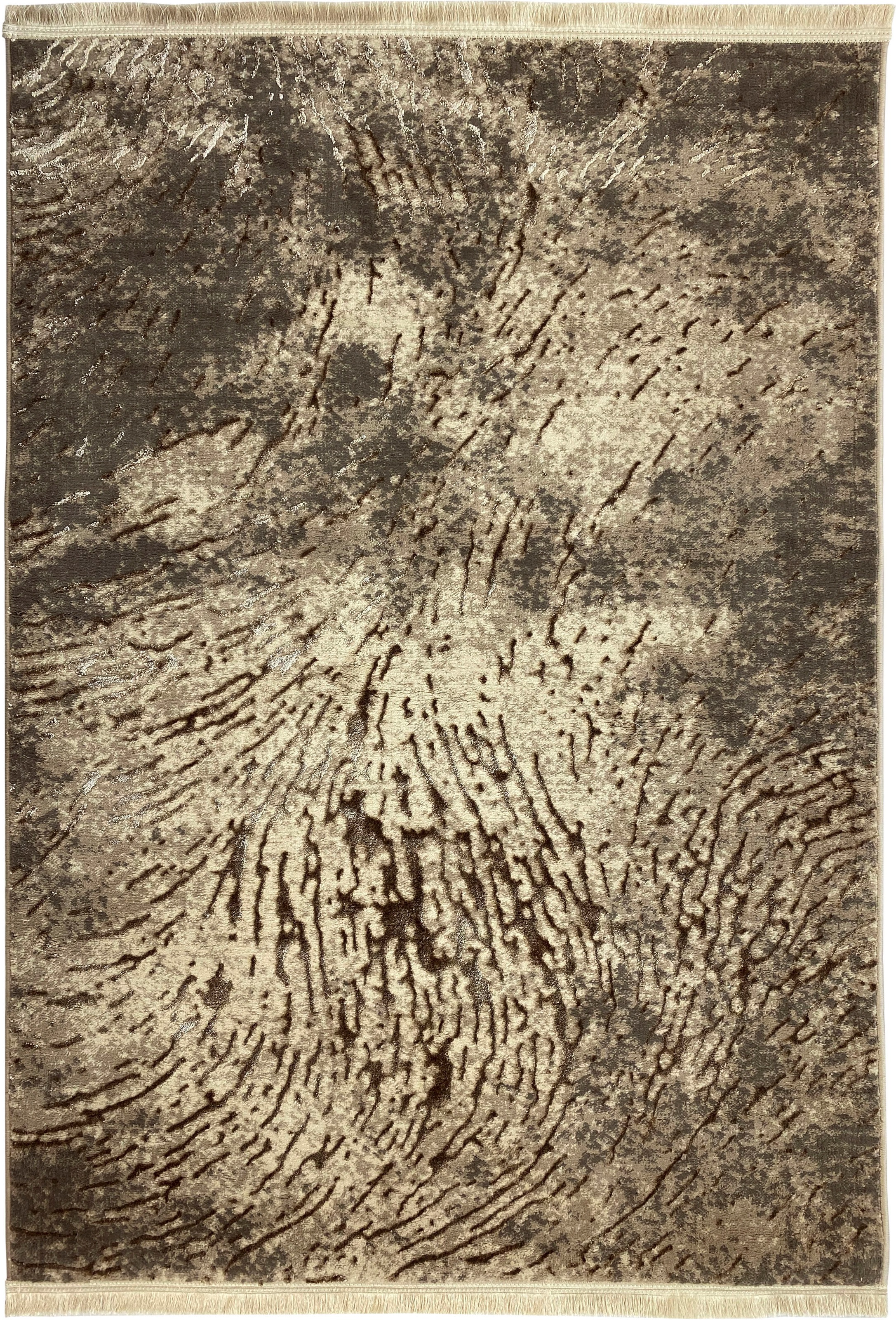 Image of RESITAL The Voice of Carpet Läufer »Delux 3310«, rechteckig, 12 mm Höhe, Teppich-Läufer, Kurzflor, modernes Design, Used Optik, mit Fransen, ideal im Flur & Schlafzimmer bei Ackermann Versand Schweiz