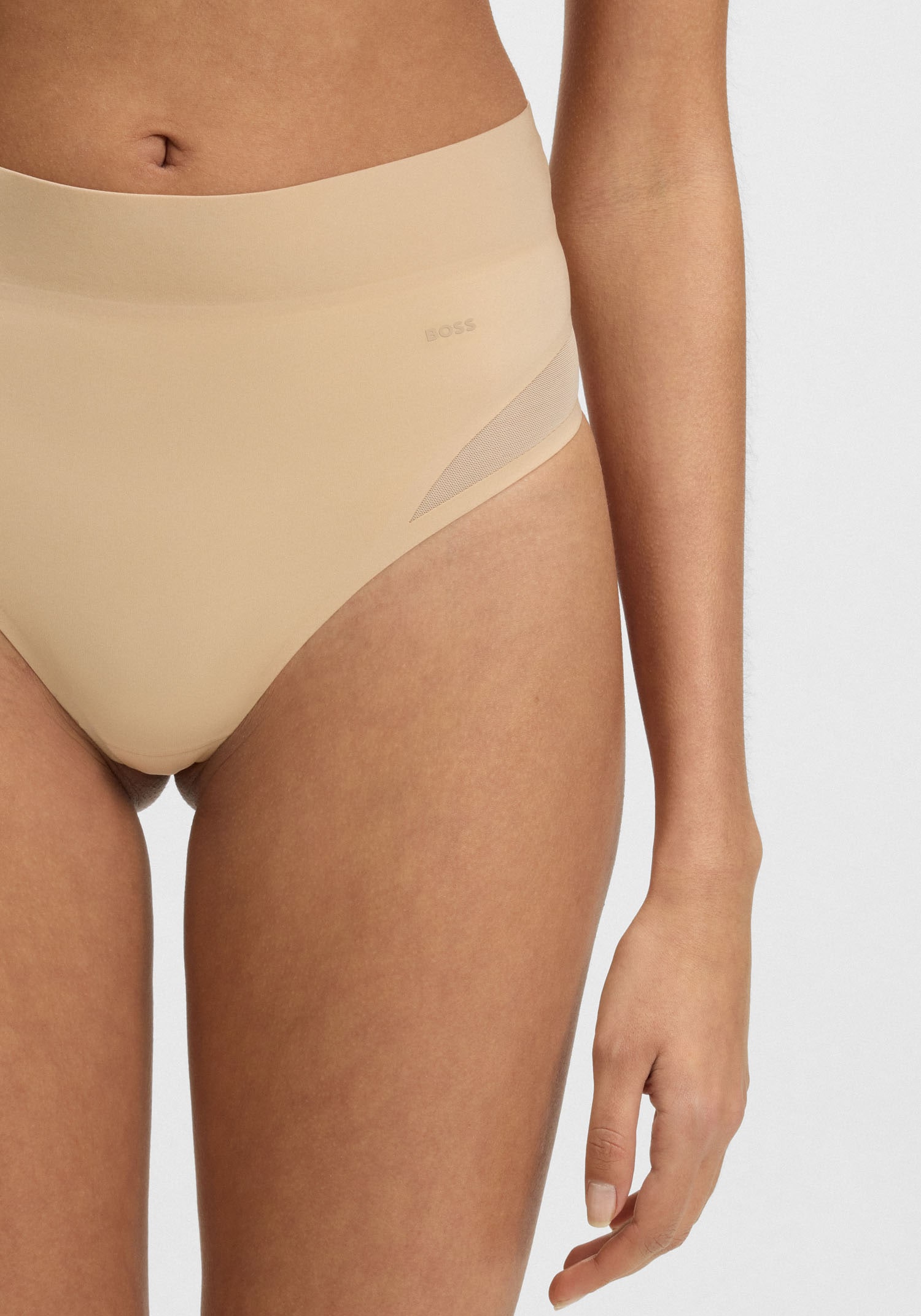 BOSS Formstring »High Waist Shapewear THONG B.BODY«, mit Meshdetails, hoher Bund