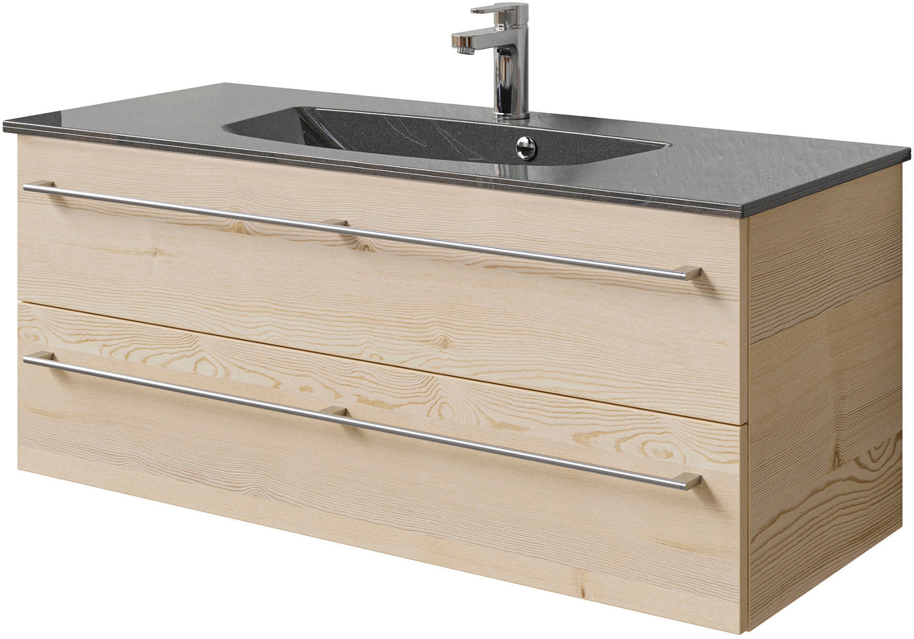 Image of Saphir Waschtisch "Serie 6025 Mineralmarmor-Waschtisch mit Unterschrank, 117 cm breit" 2 Stk. tlg. Waschplatz mit 2 Schubladen, hängend, verschiedene Ausführungen