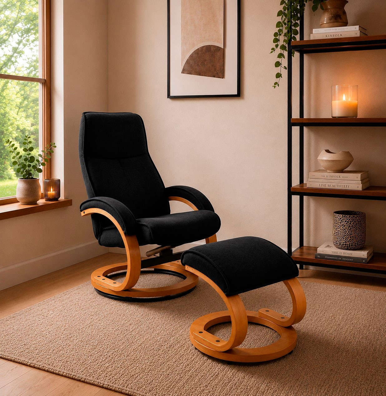 Home affaire Fauteuil de relaxation »mit Hocker PARIS - OTTO. Verlässliche Qualität.« bestehend aus Sessel und Hocker, 2 cuis tlg. Relaxfunktion, Dreh- und Kippfunktion, Unser Dauertiefpreis