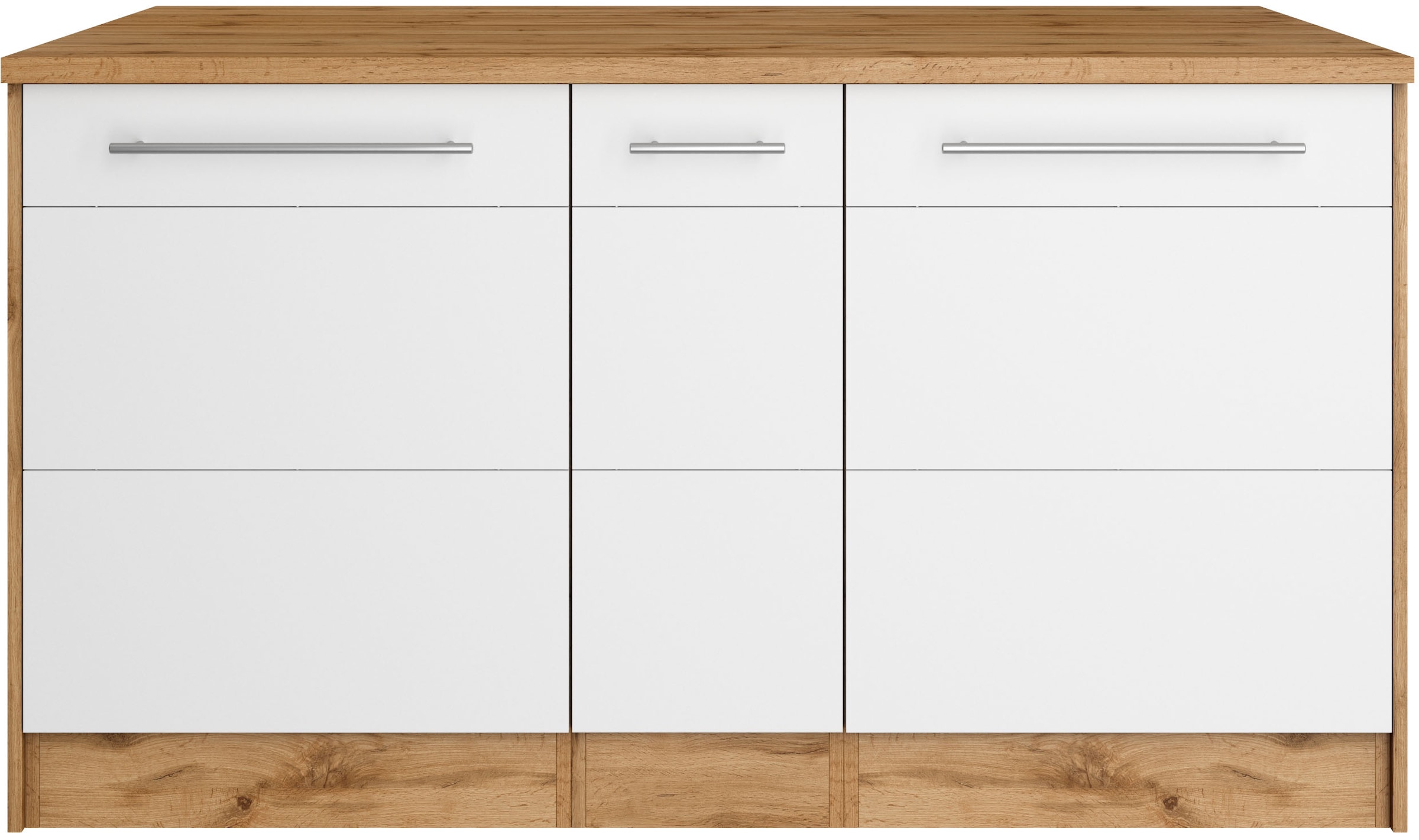 KOCHSTATION Kücheninsel »KS-Wien« Breite 153 cm, MDF-Fronten, Flaschenregal