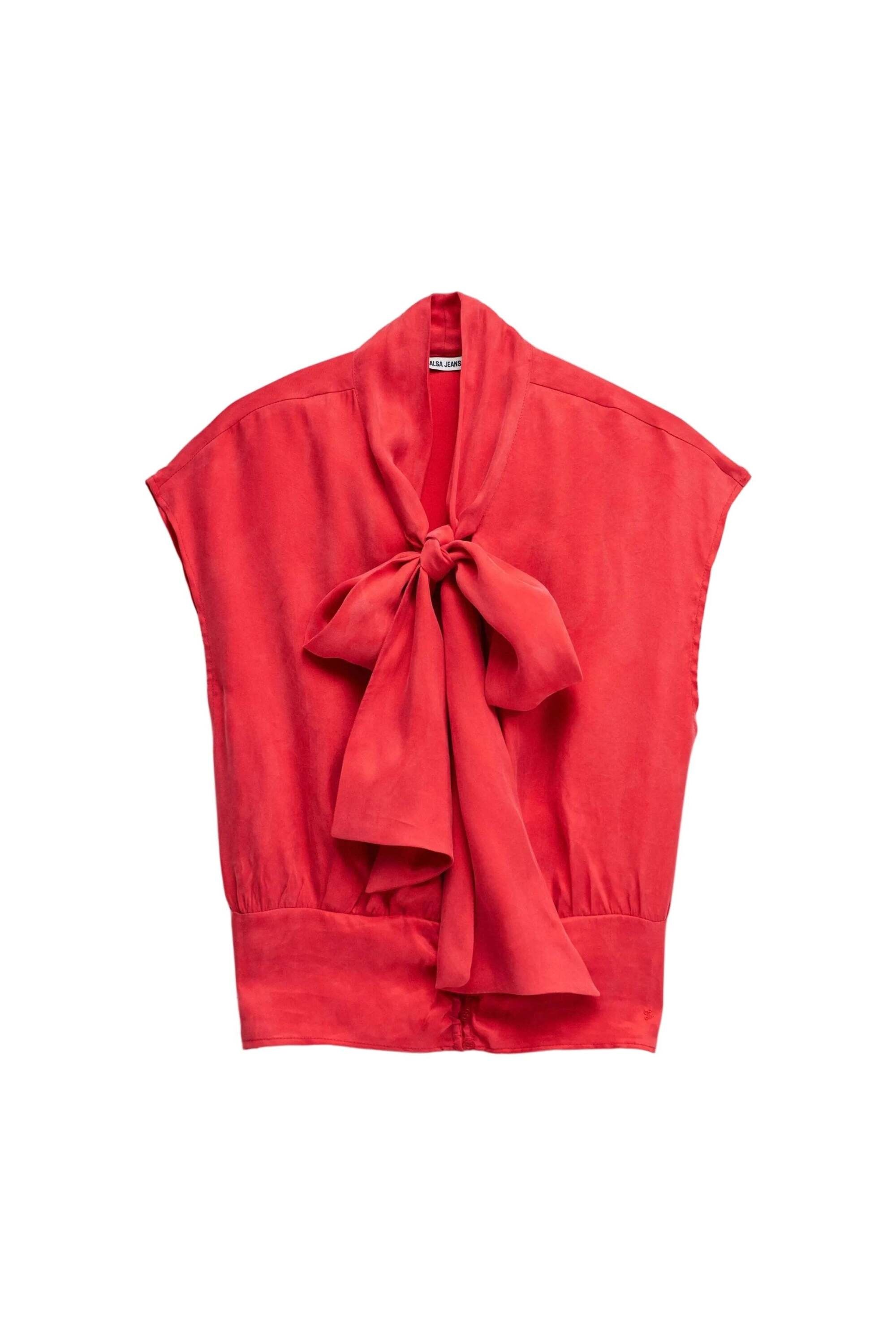 Image of Salsa Kurzarmbluse "Salsa Jeans Kurzarmbluse Corset Blouse Style"
