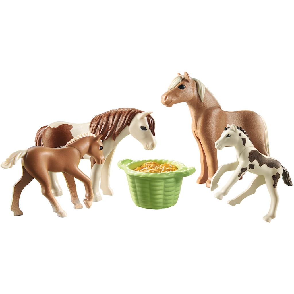 Playmobil® Konstruktions-Spielset »2 Island Ponys mit Fohlen (71000), Country«, (5 St.)