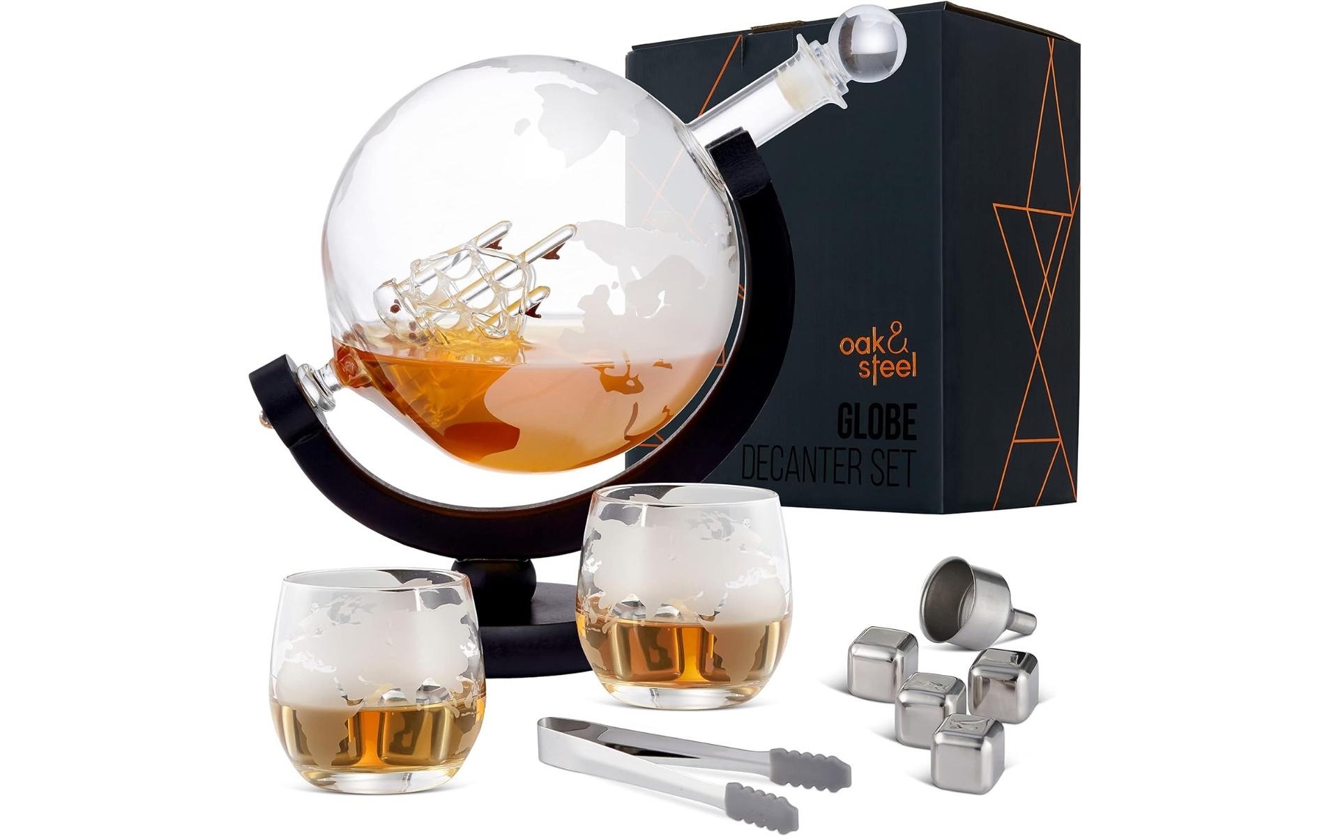Image of Dekanter "Oak & Steel Globus 1,5 l"