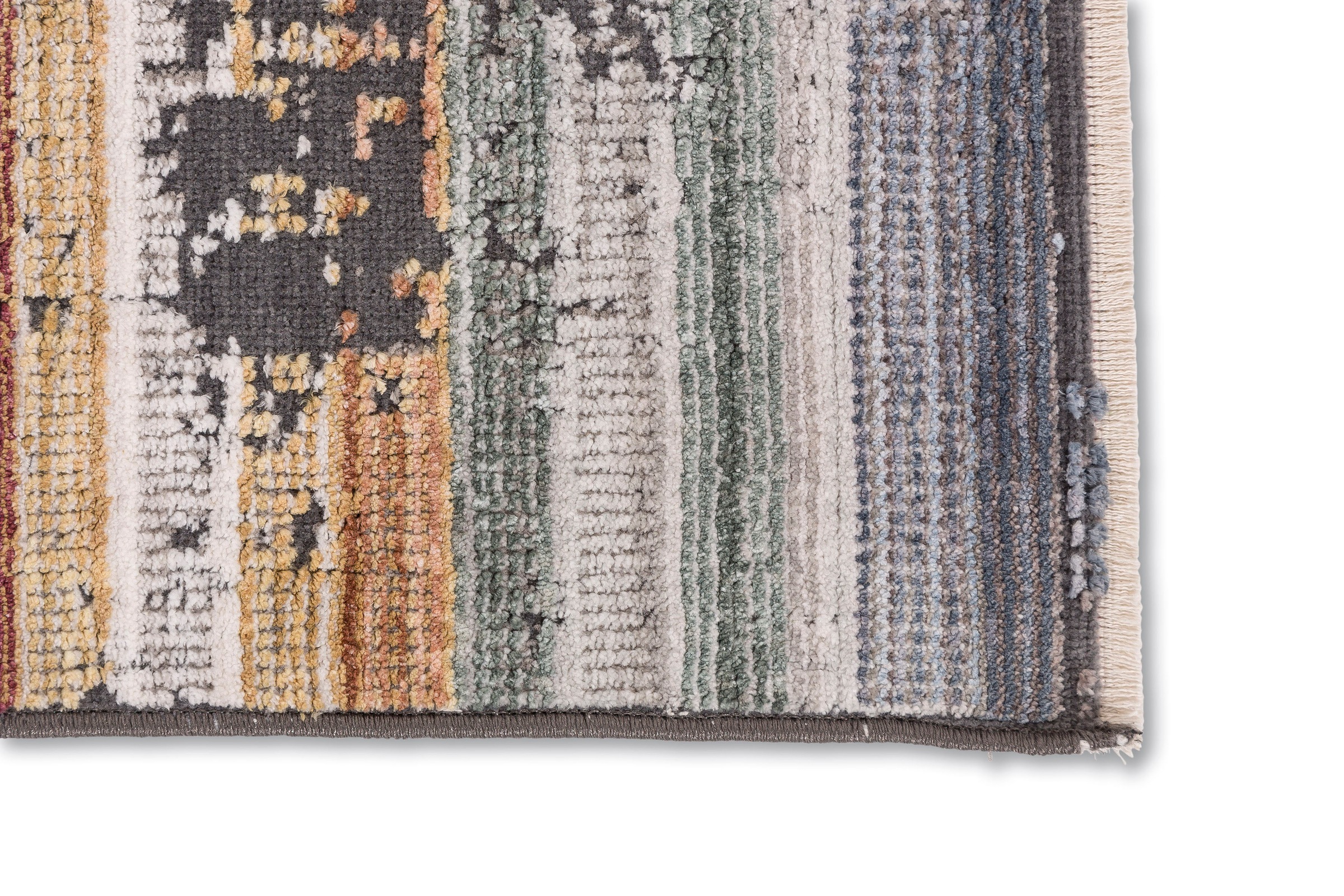 ASTRA Teppich »Calea 231« rechteckig 6 mm Höhe Kurzflor mit Fransen, Hoch Tief Struktur, Wohnzimmer