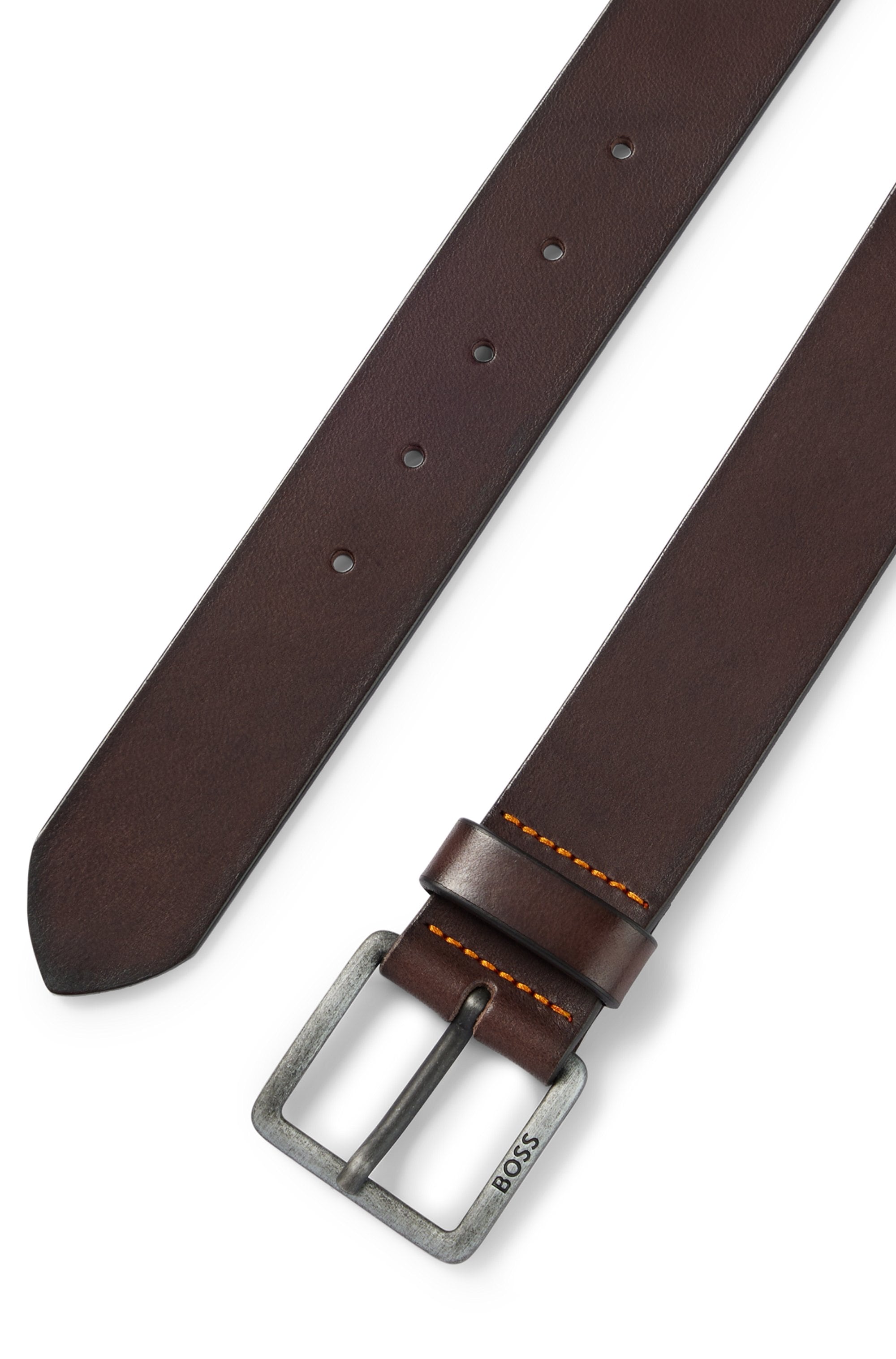 BOSS Ledergürtel »Jeeko_Sz40«, mit BOSS Logo-Schriftzug auf der Schliesse