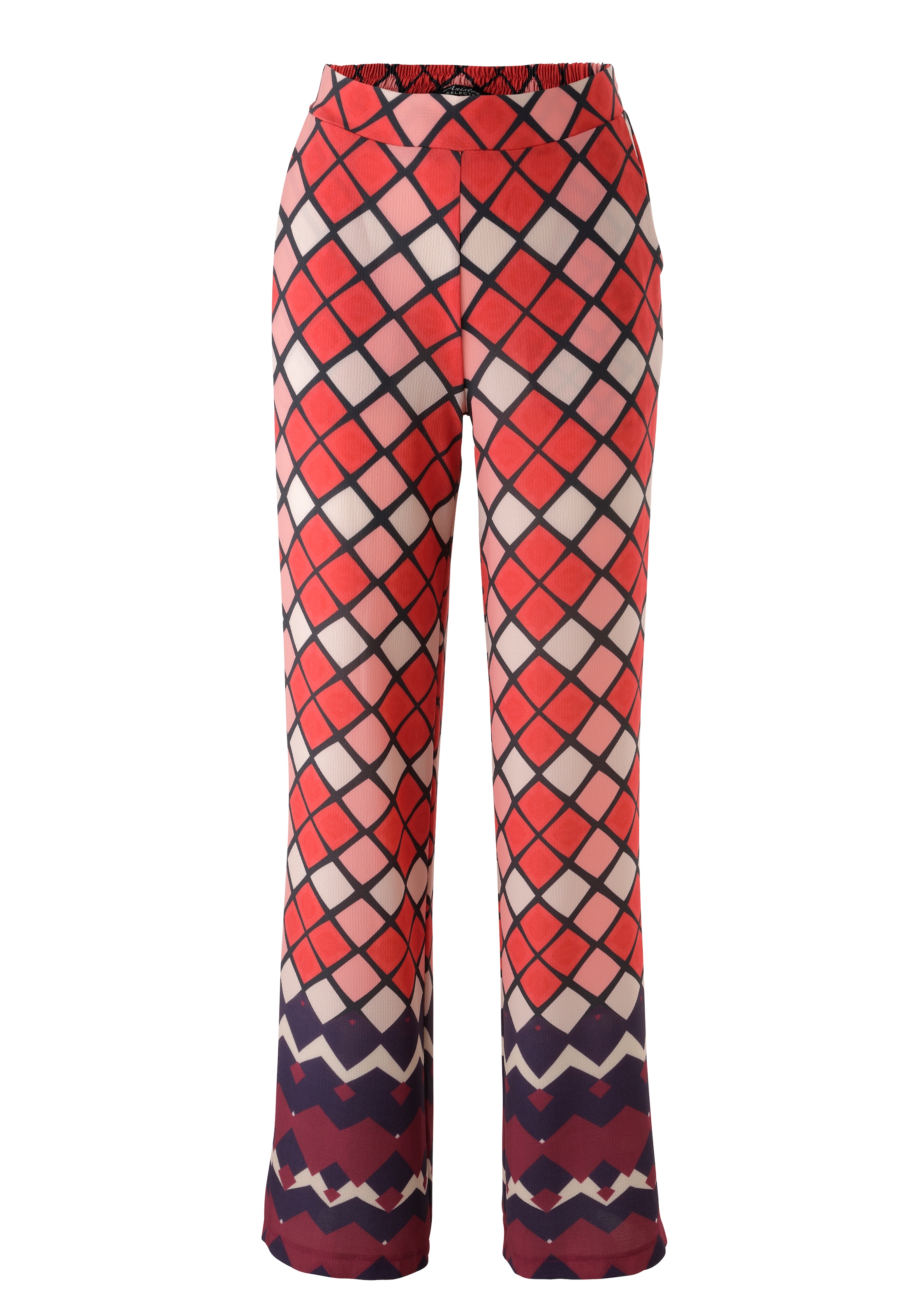 Aniston SELECTED Pantalon à enfiler  ausgefallener Rautenmusterung und Eingriffstaschen - NEUE KOLLEKTION