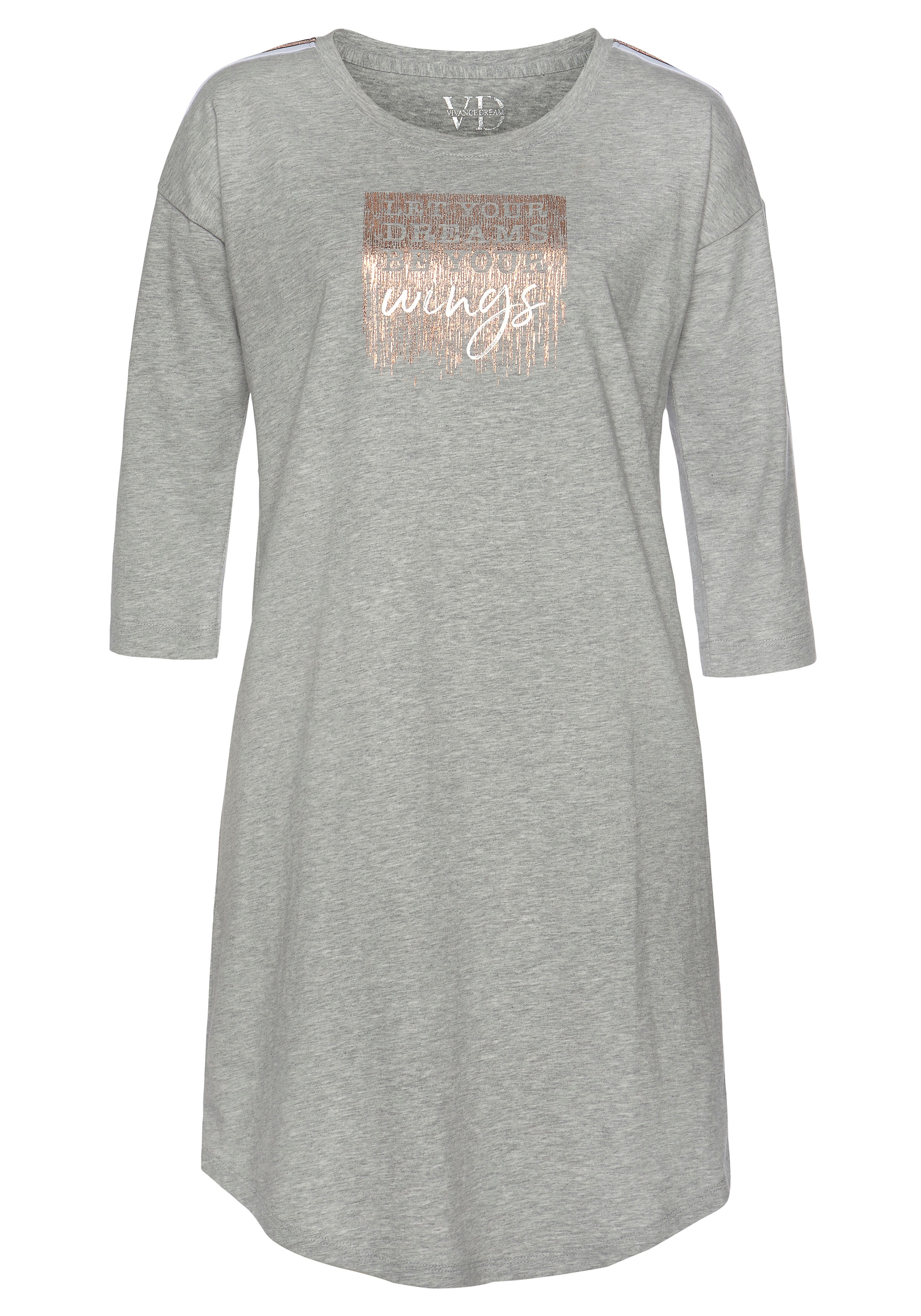 Vivance Dreams Nachthemd, mit abgerundetem Saum