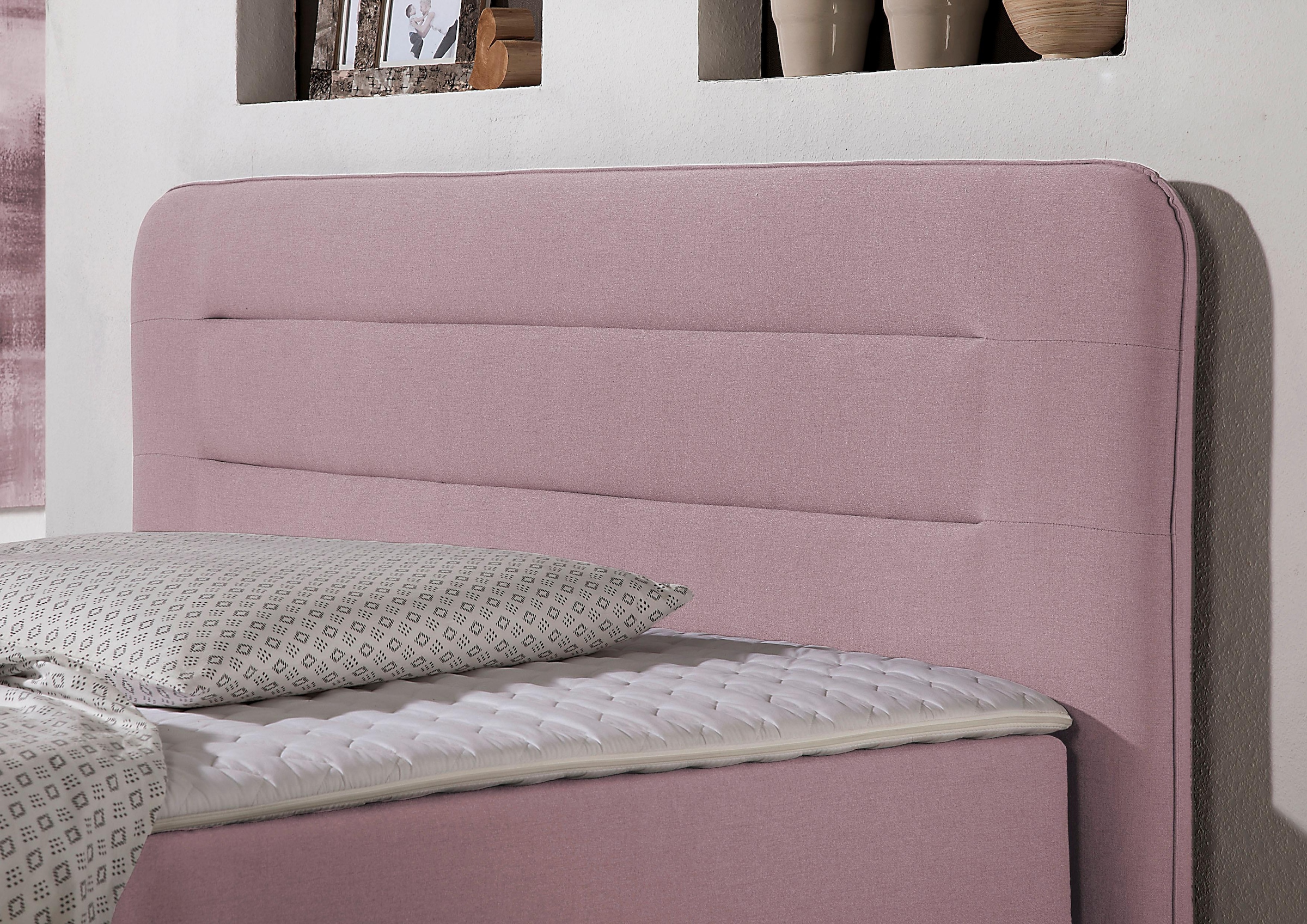 Home affaire Lit boxspring »Manchester« 5 largeurs, 3 versions, 2 degrés de fermeté, surmatelas, piqûre