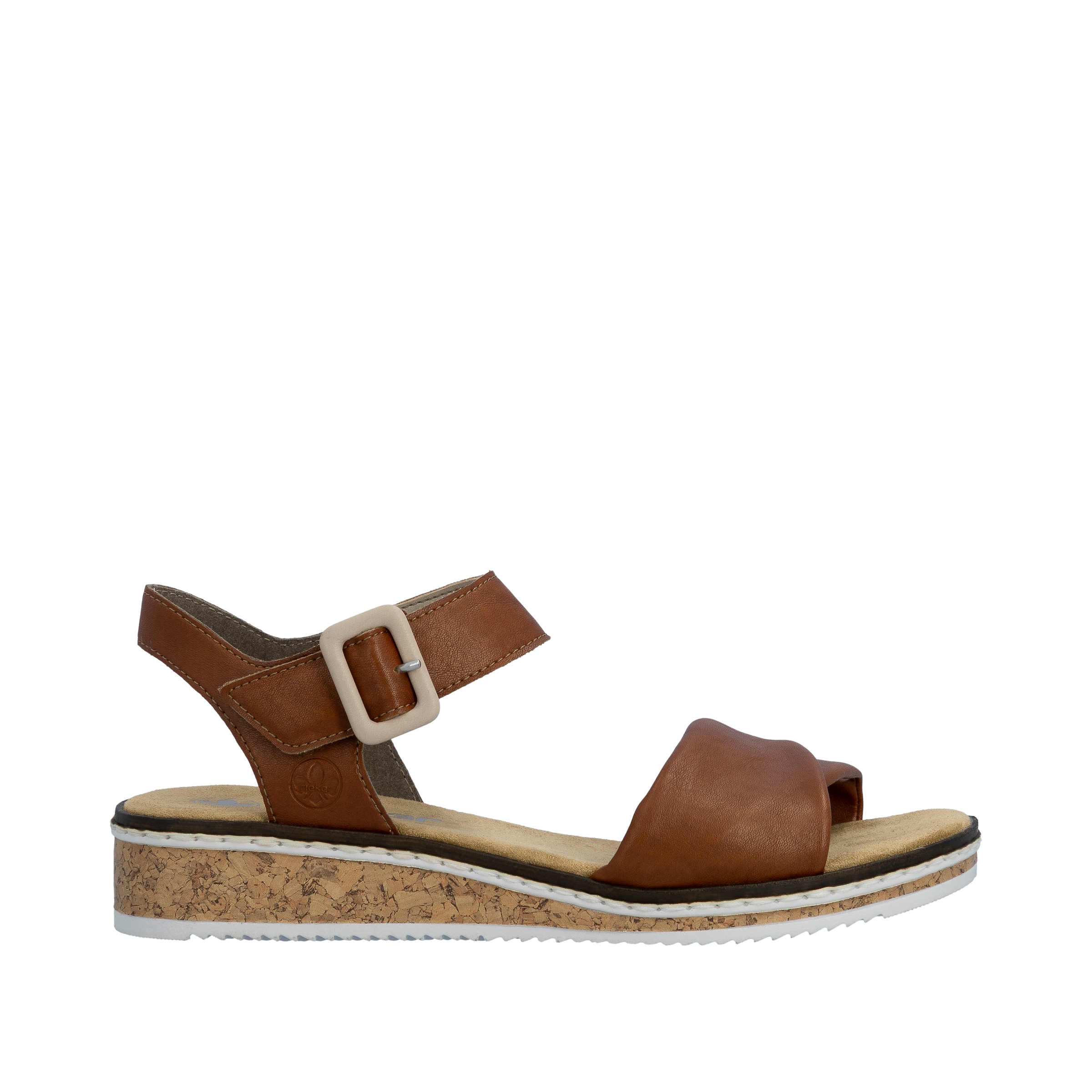 Rieker Sandales  sandale compensée, chaussure d'été, chaussure de vacances avec bride auto-agrippante