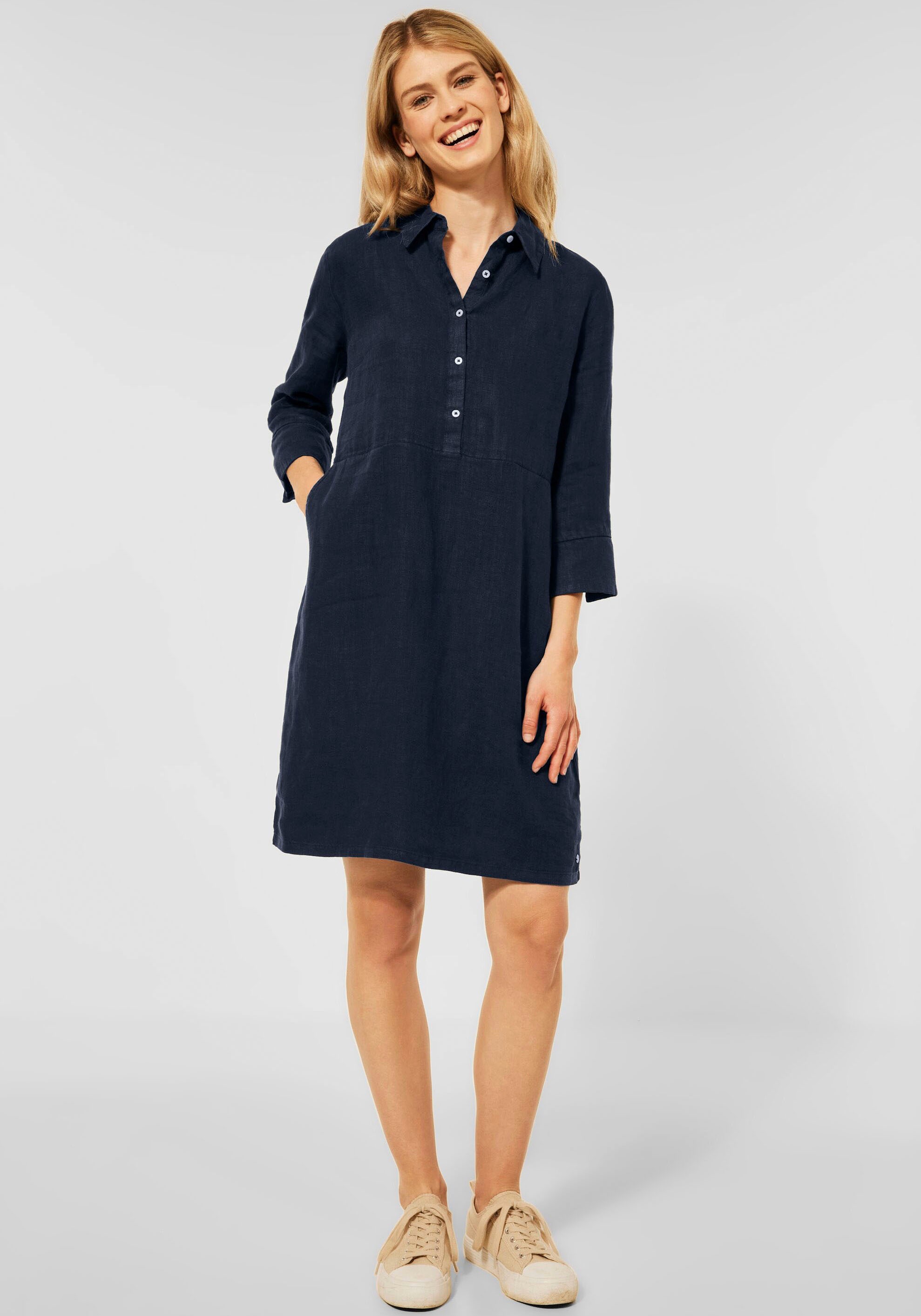 Image of Cecil Hemdblusenkleid, Leinenkleid, mit lässigen 3/4-Ärmeln bei Ackermann Versand Schweiz