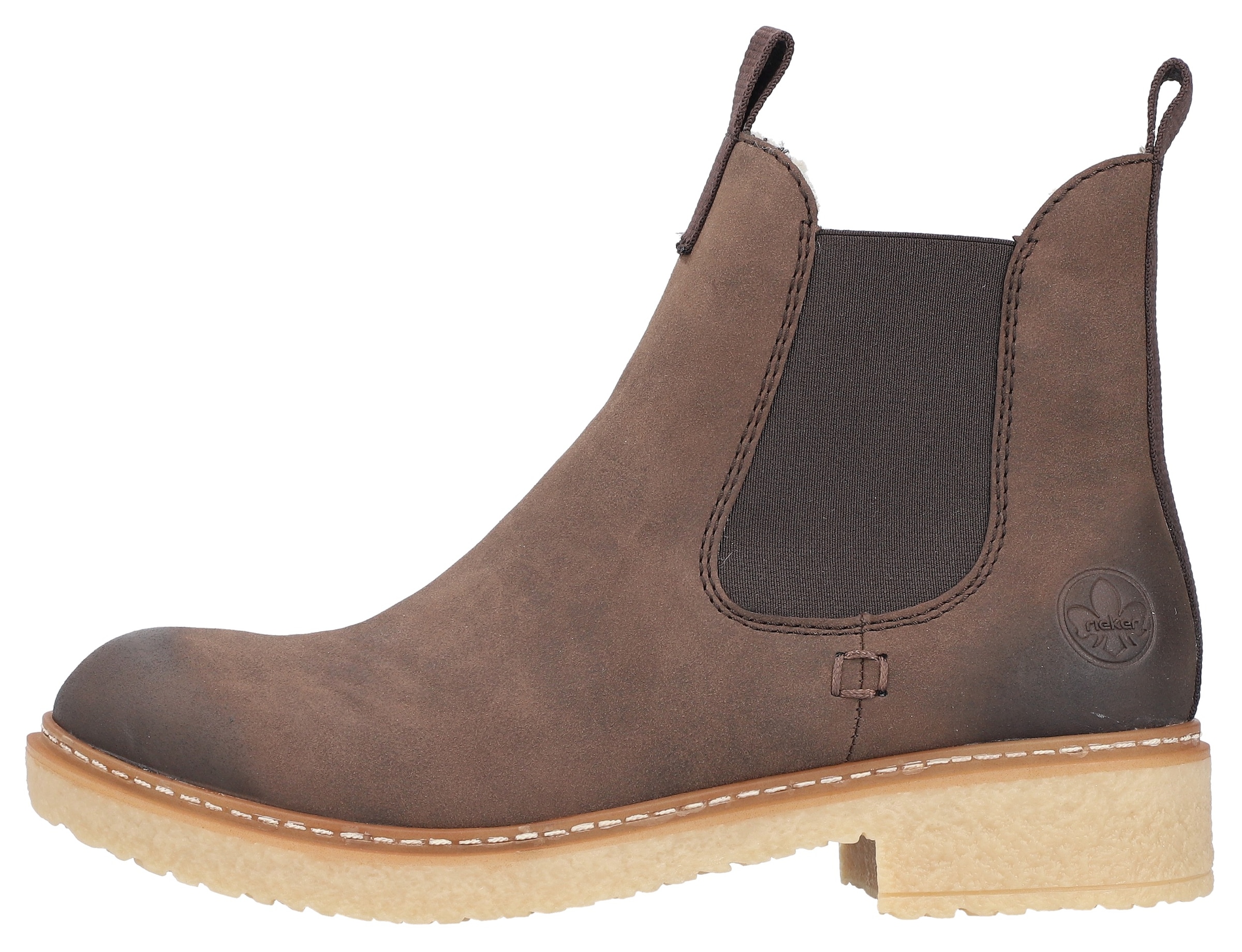Rieker Winterstiefelette, Chelseaboots, Used-Look, mit Innenreissverschluss und Stretcheinsatz