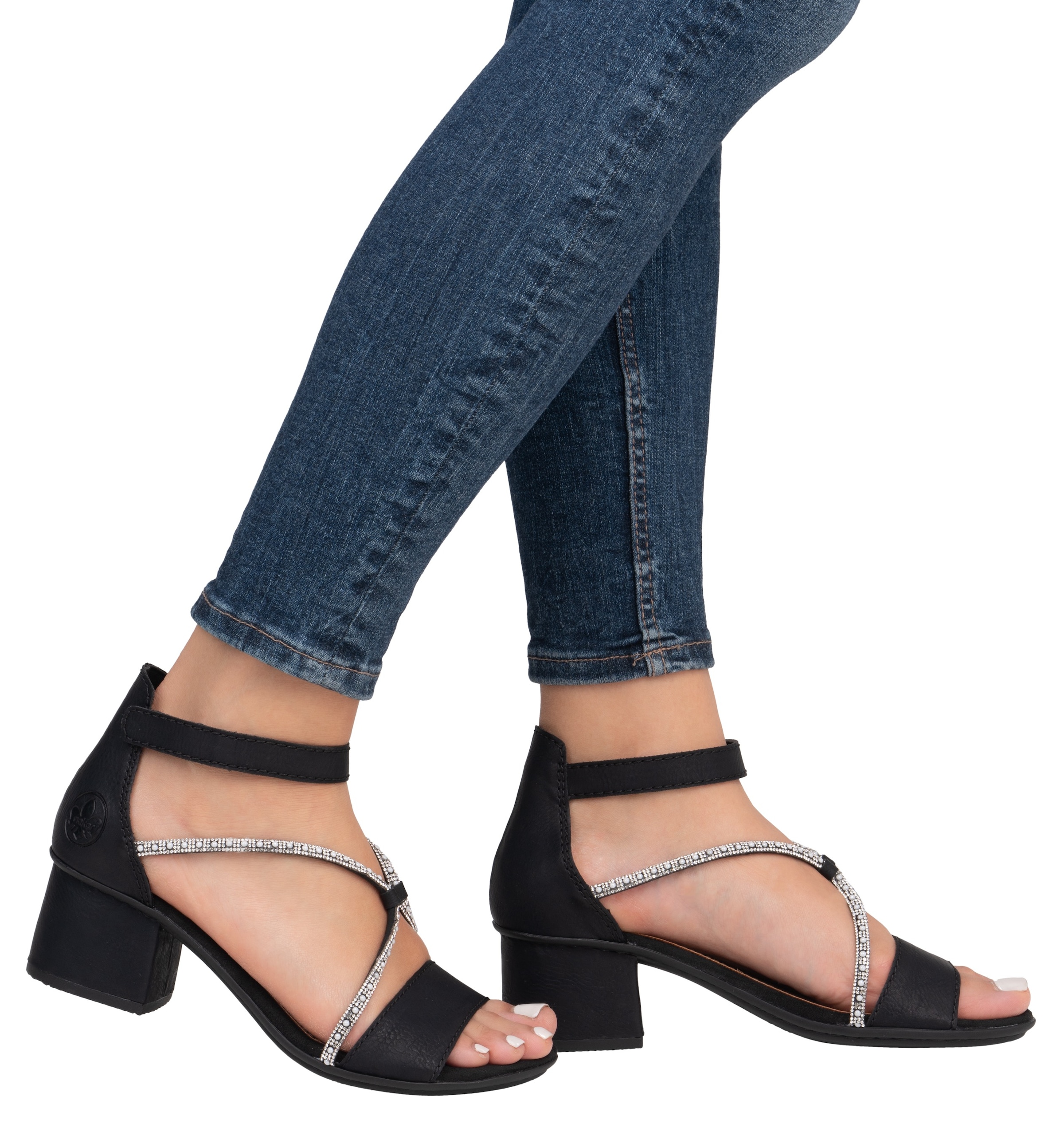 Rieker Sandales  Sommerschuh, Sandale, Blockabsatz, mit praktischem Klettverschluss