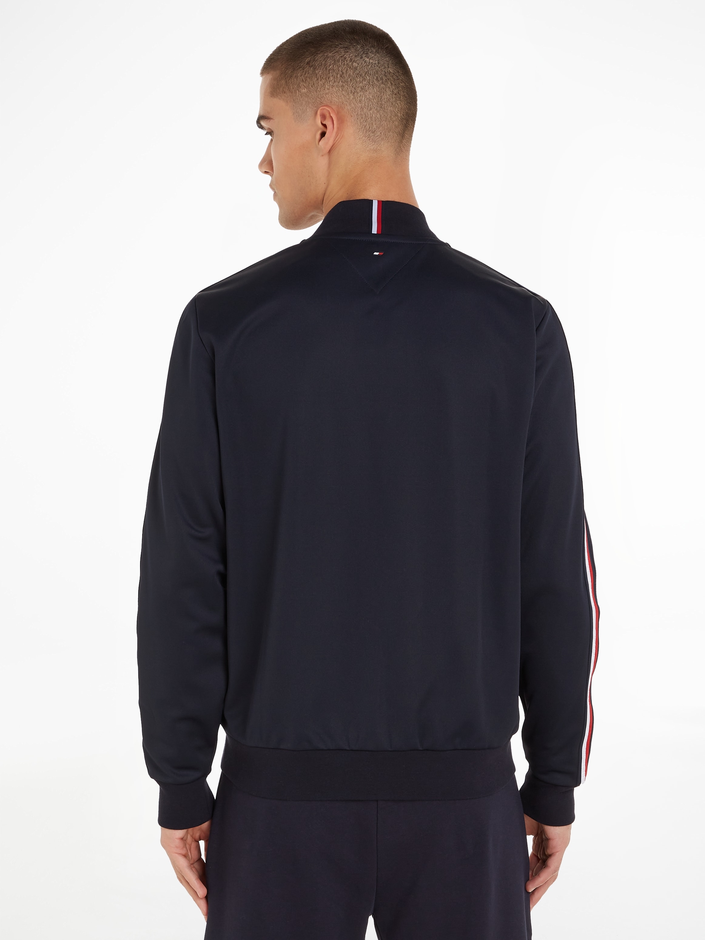 Tommy Hilfiger Sport Sweatjacke »TRIM TAPE BASEBALL COLLAR«