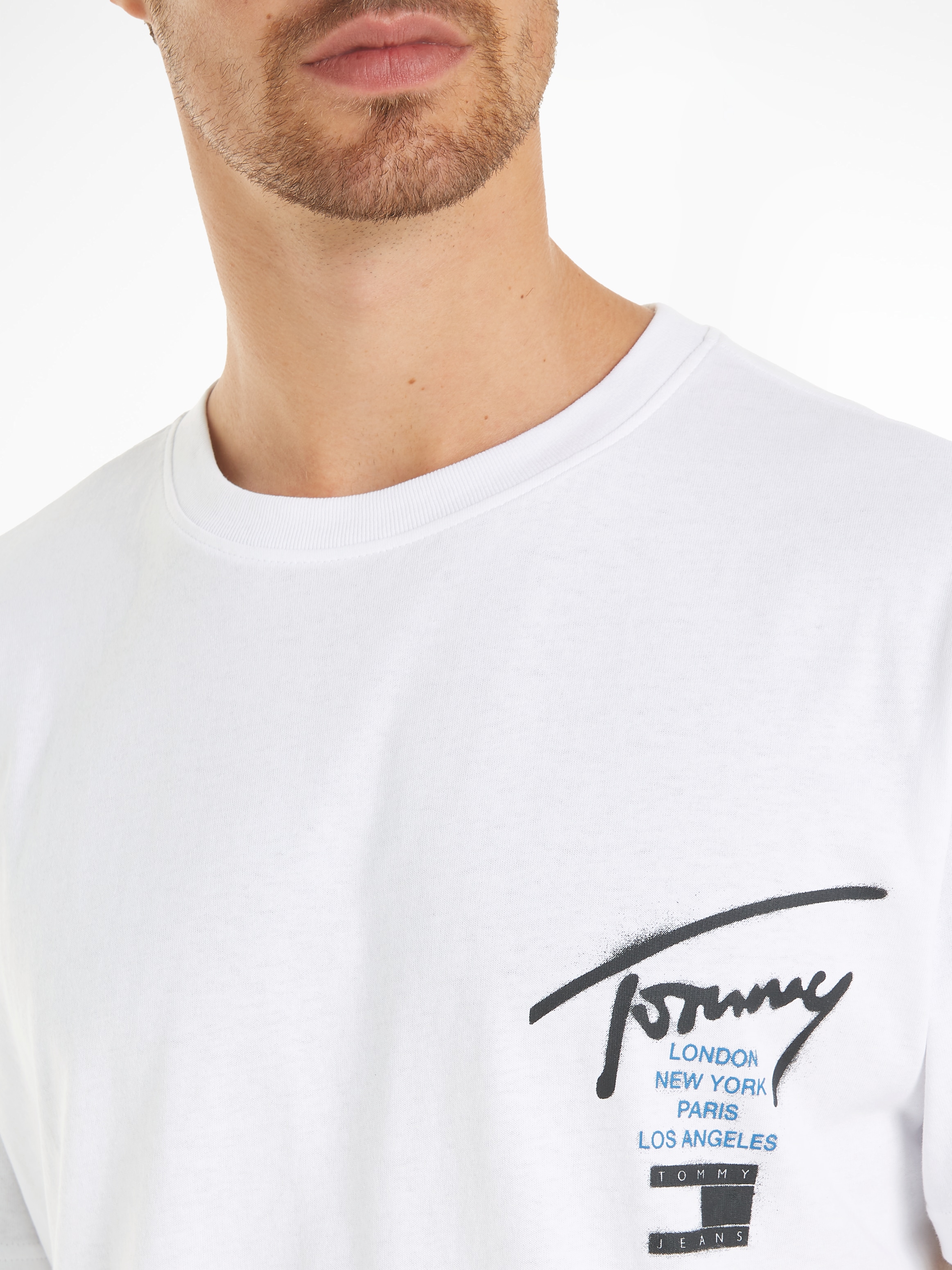 Tommy Jeans T-Shirt »TJM REG GRAFFITI SIG TEE EXT«, mit Logoschriftzug