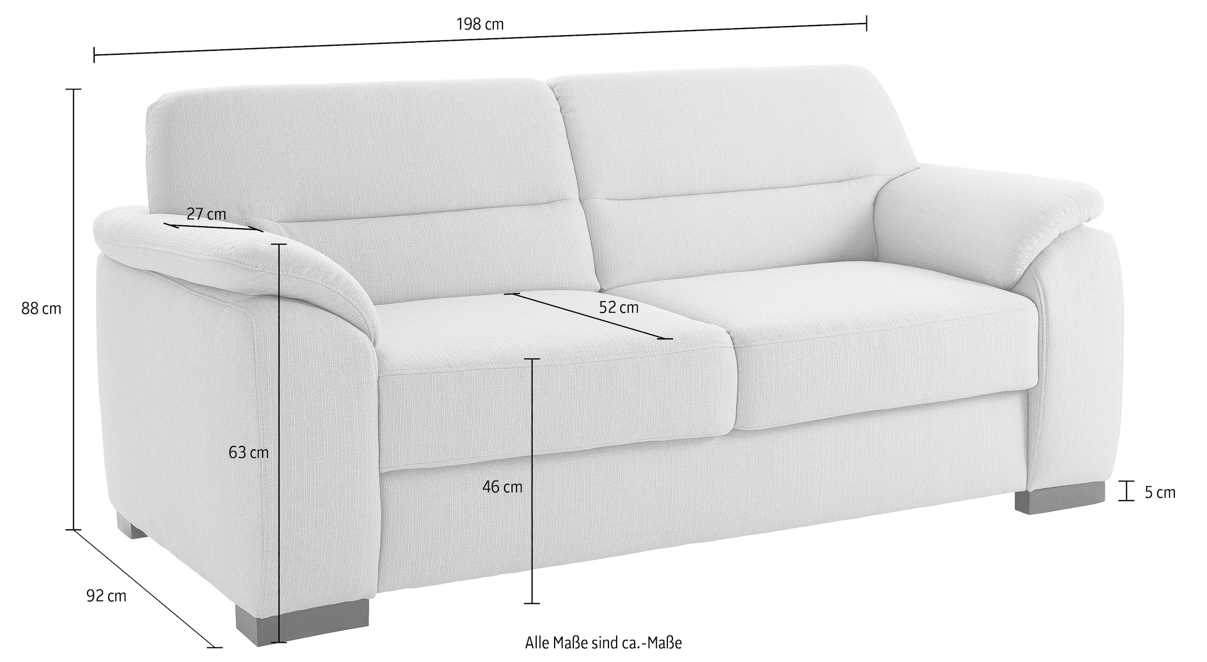 sit&more 3-places »Montego, B: 198cm« mit Federkern