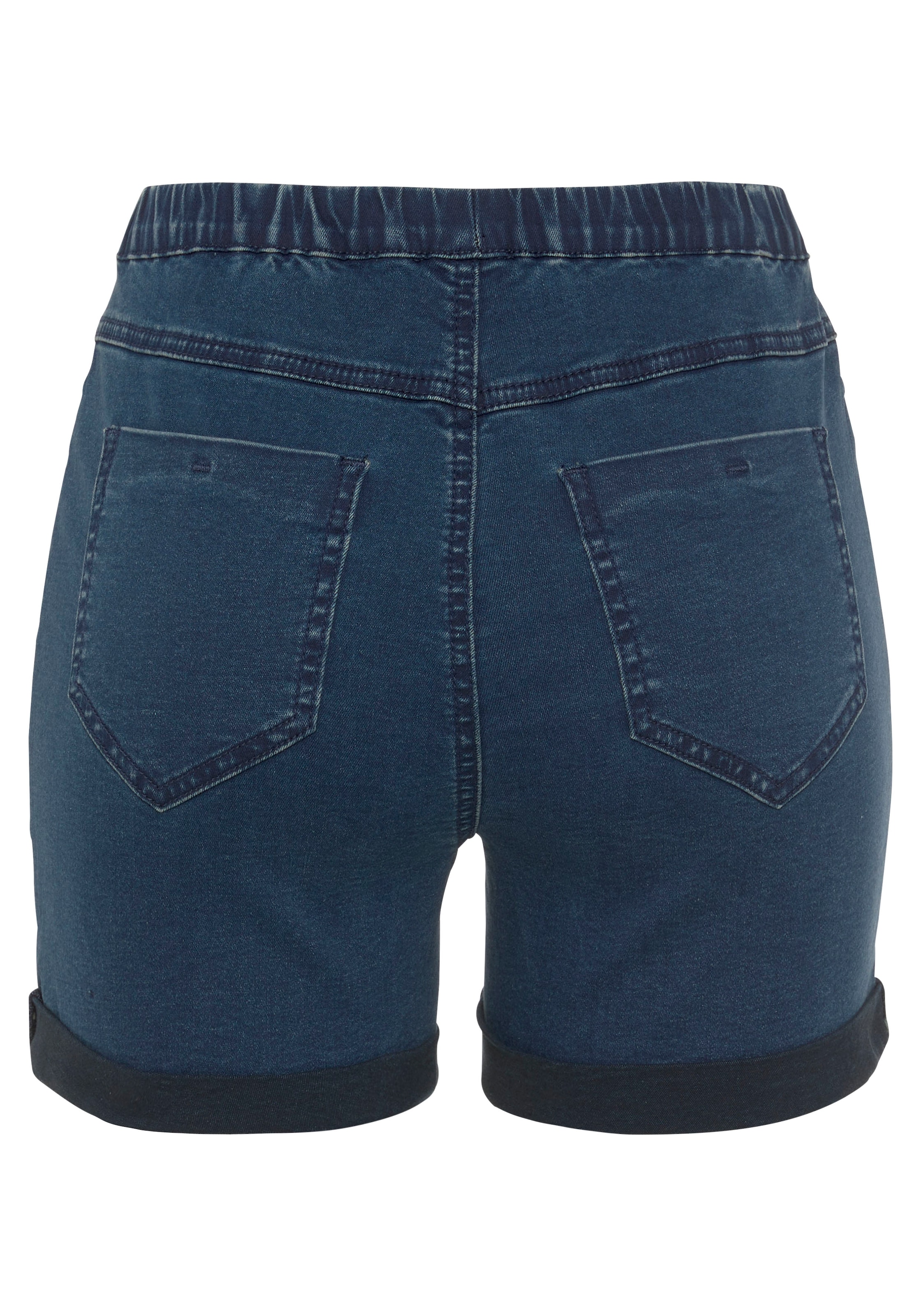 Buffalo Shorts, in elastischem Denim mit zwei Gesässtaschen