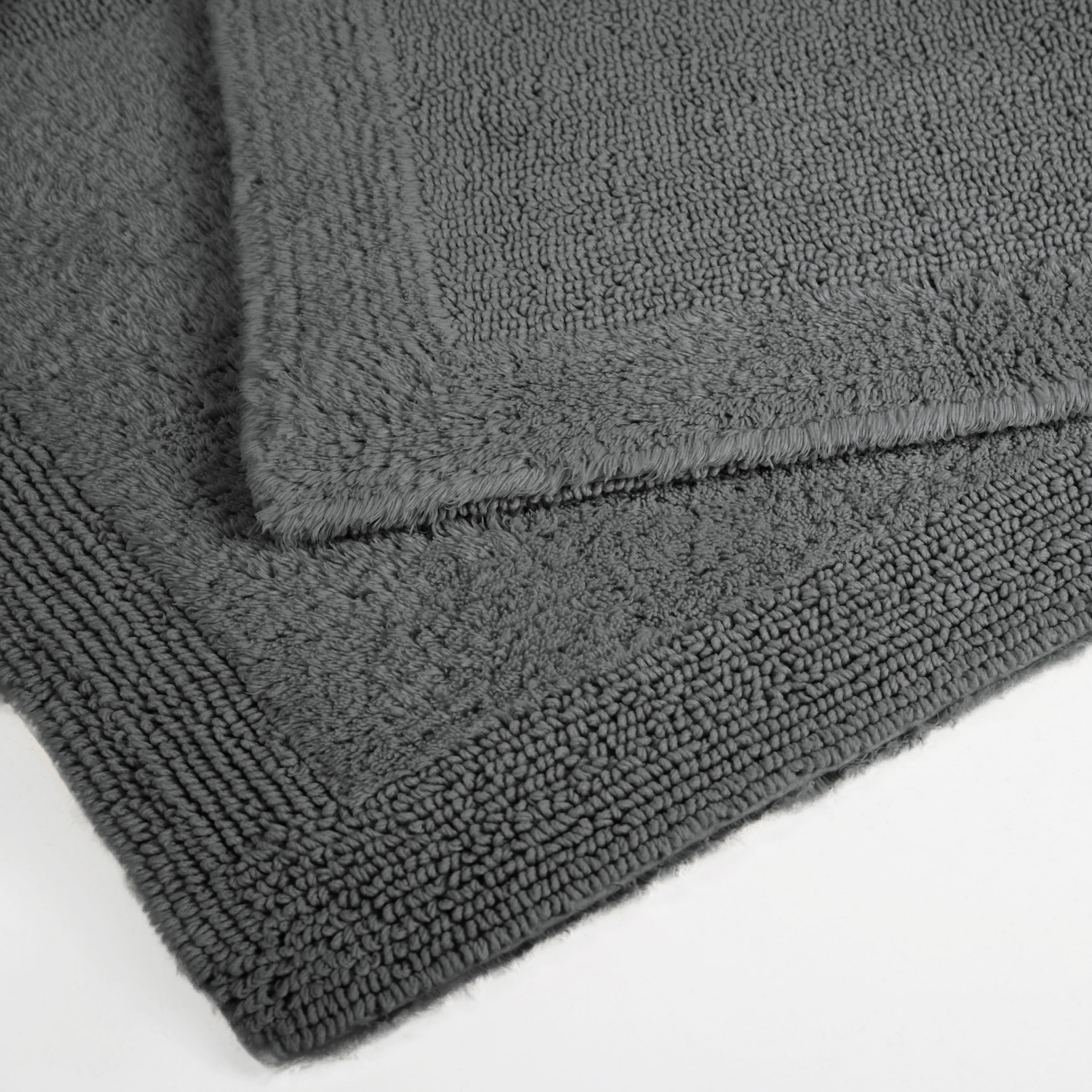 my home Badematte »Kapra, Badvorleger, Badezimmer Teppich«, beidseitig nutzbar-fussbodenheizungsgeeignet-strapazierfähig, mit Bordüre, Badteppich, Badematte, Baumwolle
