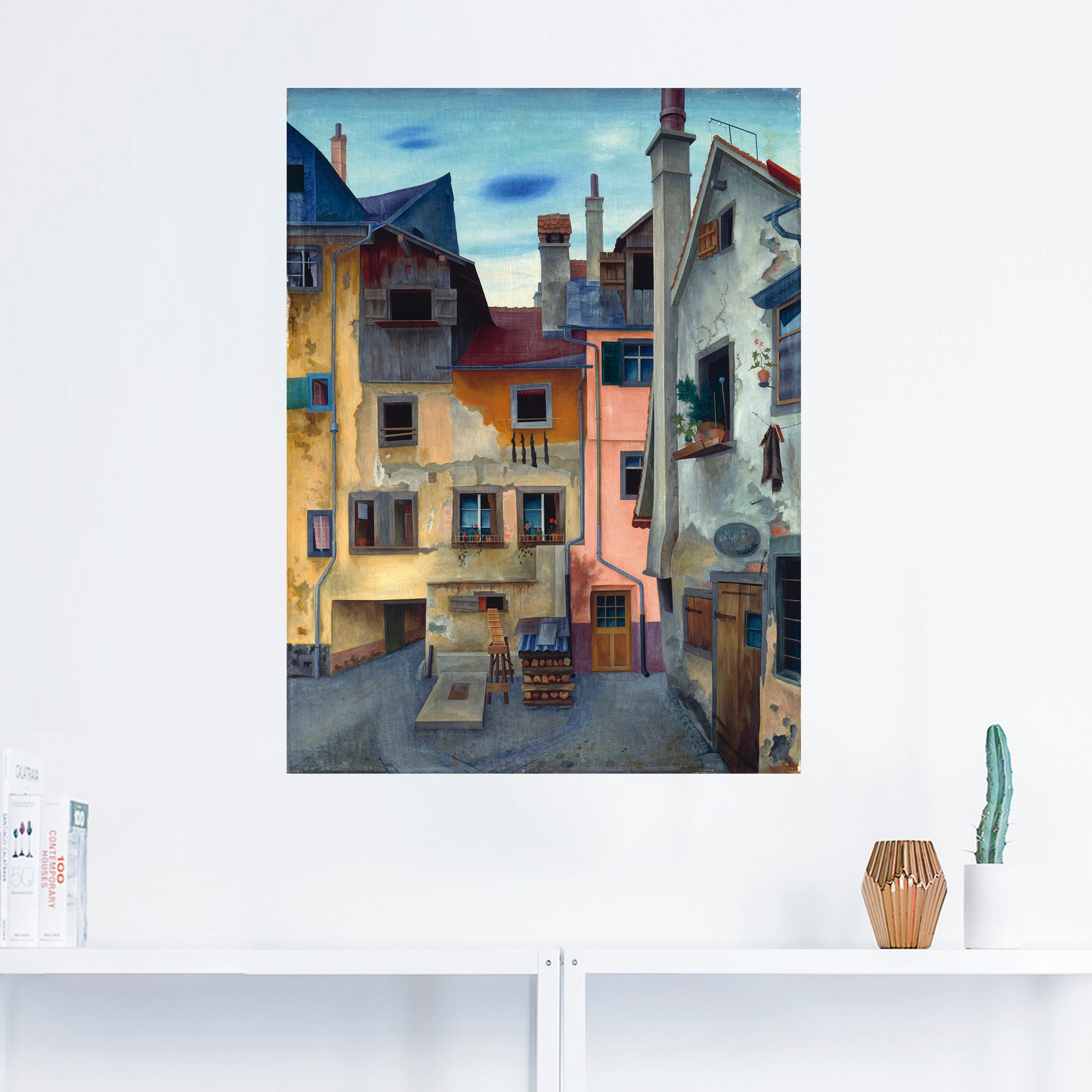 Artland Wandbild »Alte Häuser St.), Lindau«, maintenant (1 Grössen oder Poster in & Türen, in als versch. Fenster Alubild, Wandaufkleber Leinwandbild