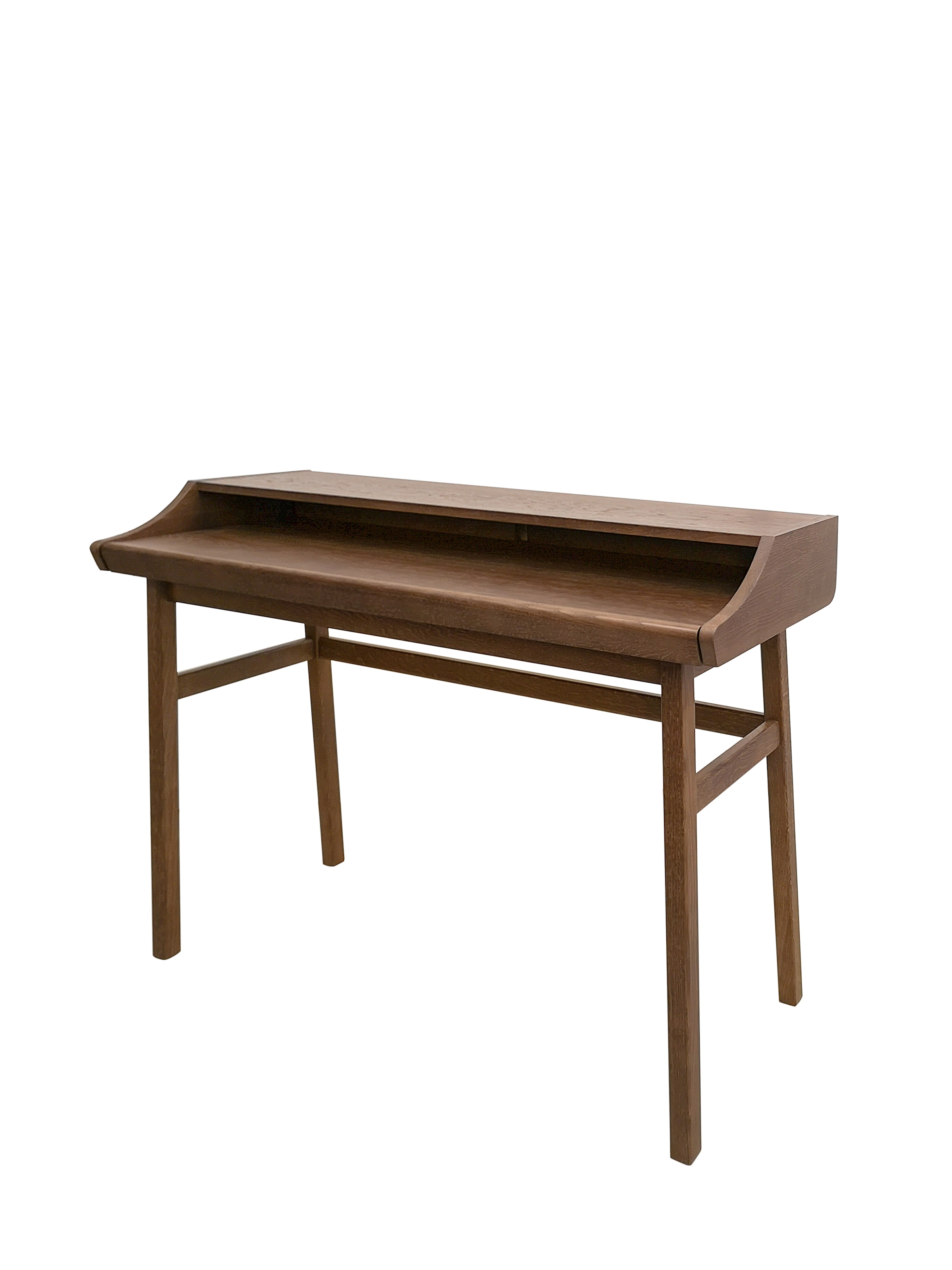 Woodman Schreibtisch »Carteret«, edles Holzfurnier aus Nussbaum, Gestell Massivholz, Breite 115 cm