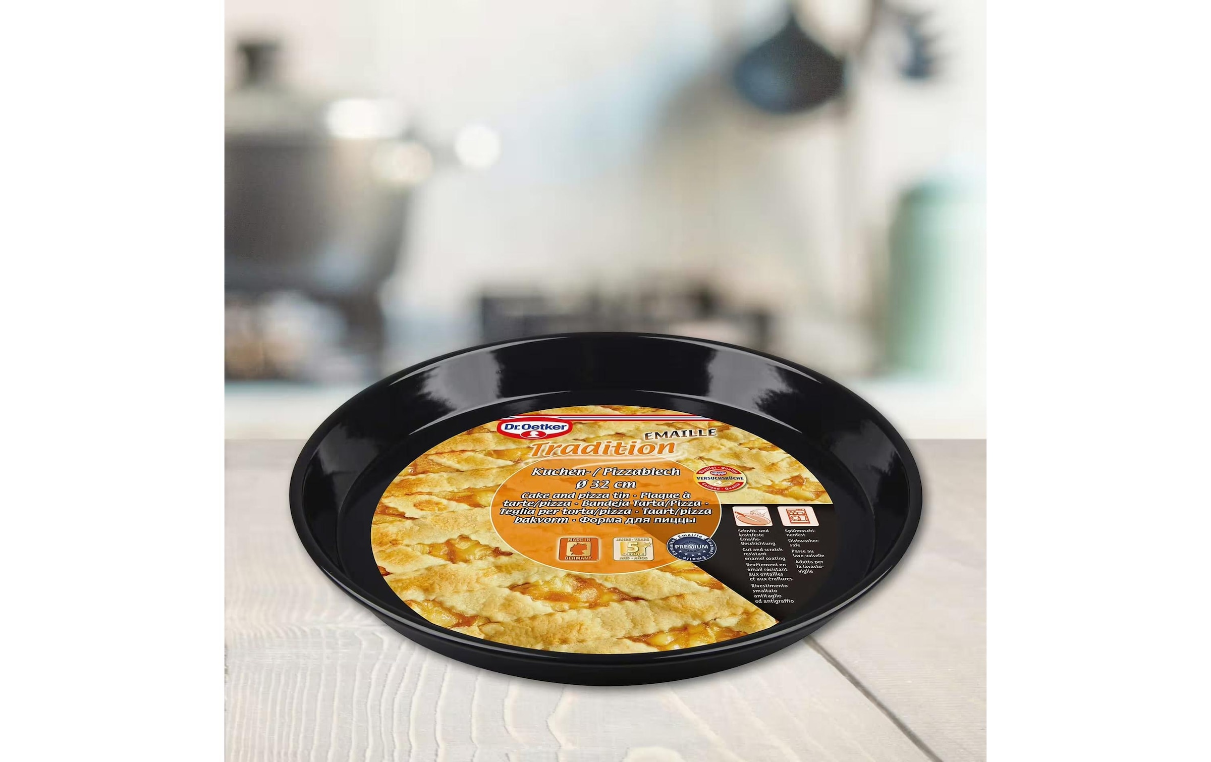 Dr. Oetker Pizzablech »Emaille Tradition 32 cm«