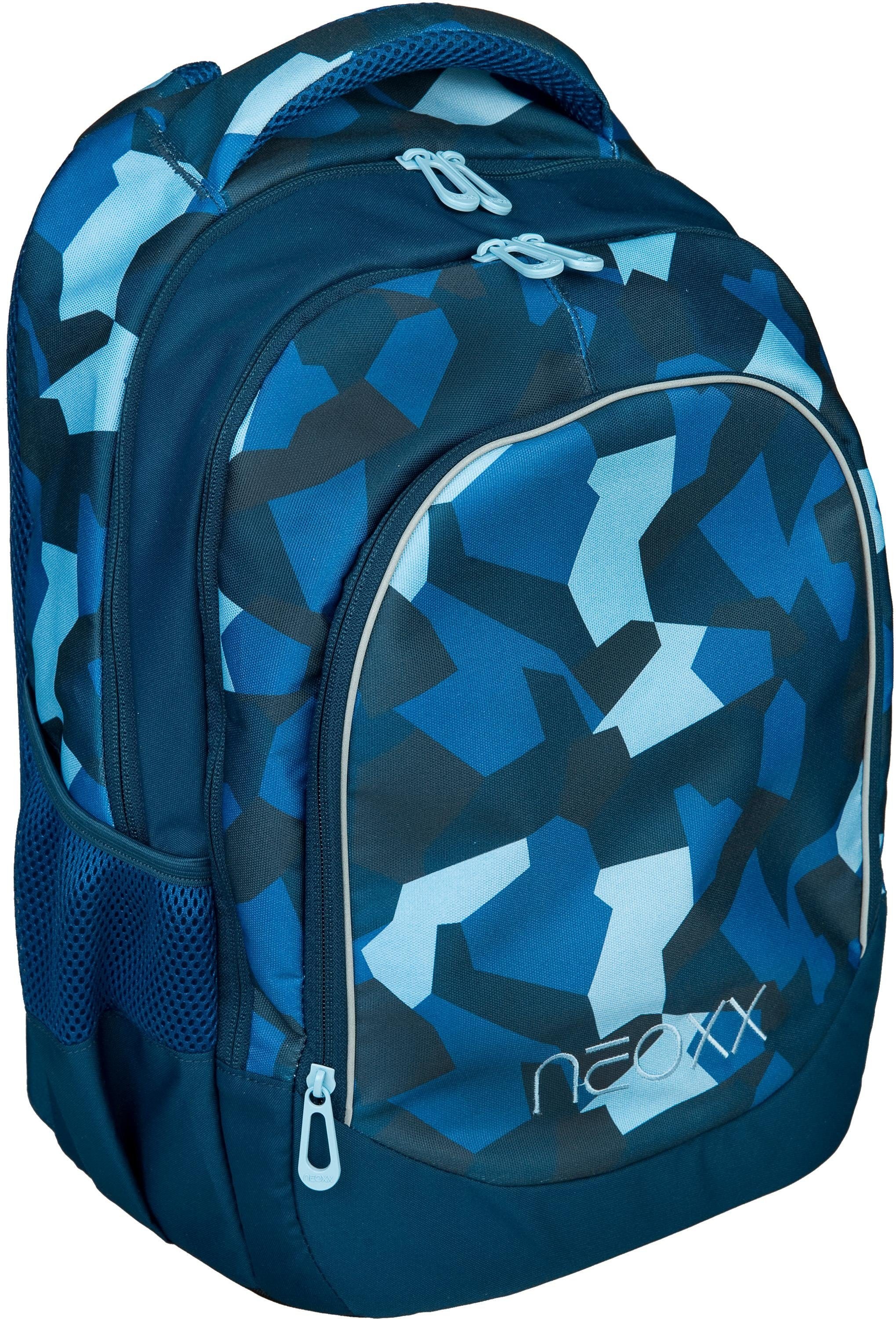 Image of neoxx Schulrucksack »Fly, Camo Nation«, Reflektionsnaht, aus recycelten PET-Flaschen bei Ackermann Versand Schweiz