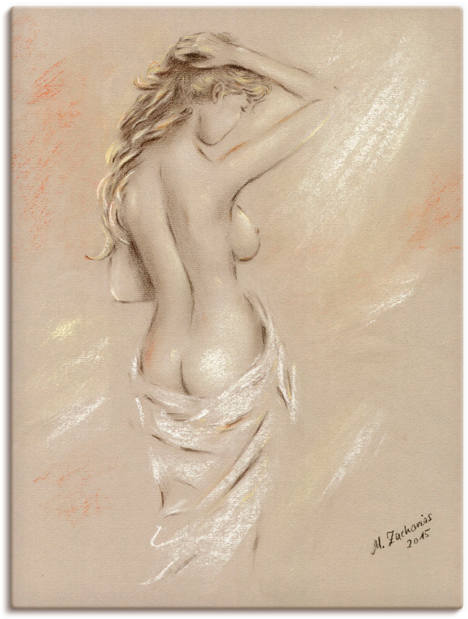 Image of Artland Wandbild "Reizvolle Rundungen - weiblicher Akt" Frau 1 Stk. tlg. als Leinwandbild, Poster in verschied. Grössen