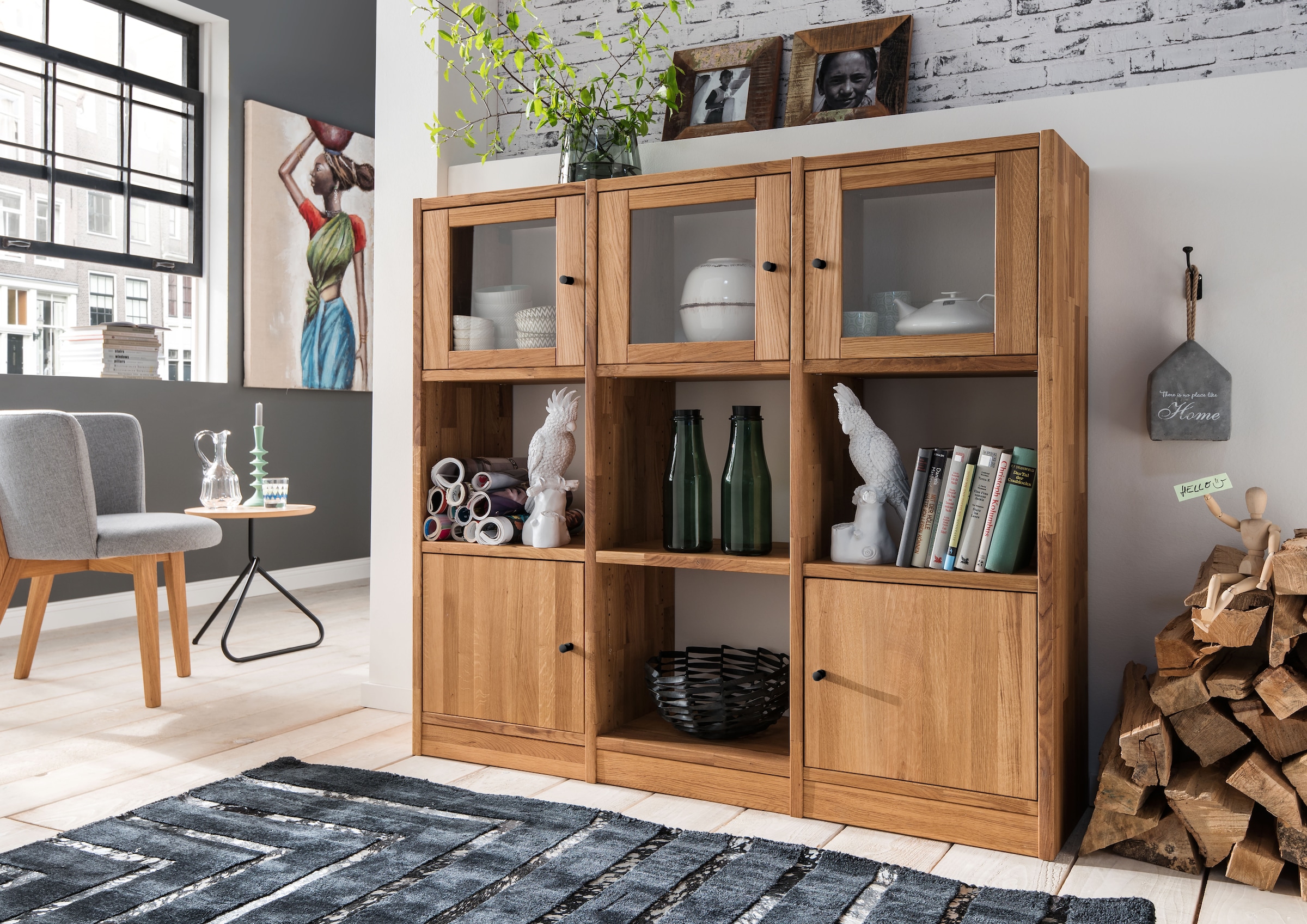 Home affaire Regalelement »Ecko, vielseitig als Bücher-, Wohn- oder Aufbewahrungsregal einsetzbar« Modulares Regalsystem mit vielseitigen Gestaltungsmöglichkeiten