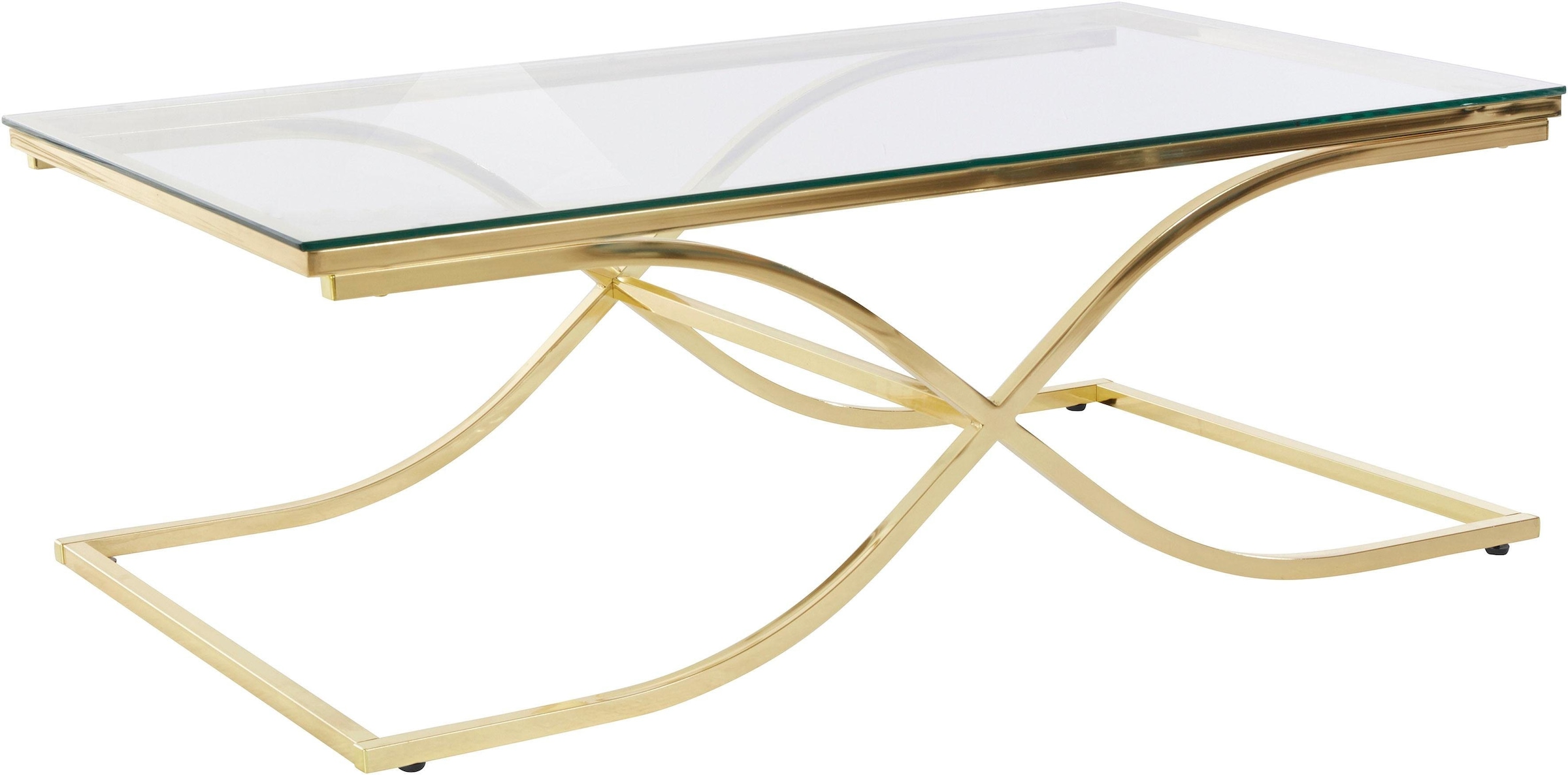 Home affaire Couchtisch »TOPSELLER!«, (Glastisch), Masse (B/T/H): (120/70/42), Gestell in Gold-Optik