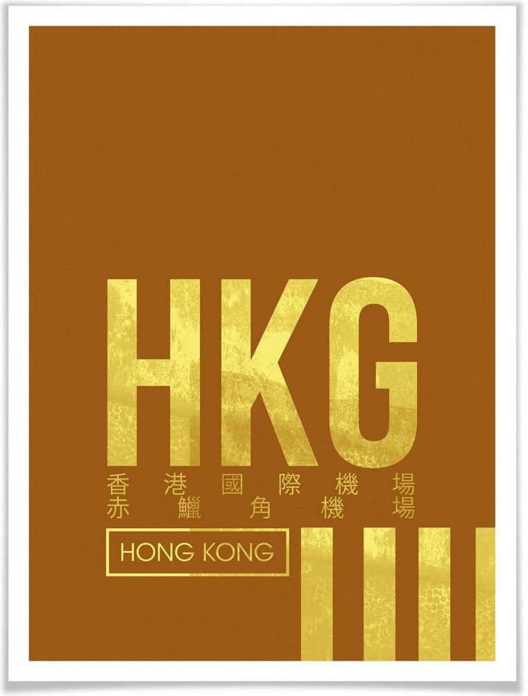 Image of Wall-Art Poster »Wandbild HKG Flughafen Hong Kong«, Flughafen, (1 St.), Poster, Wandbild, Bild, Wandposter bei Ackermann Versand Schweiz
