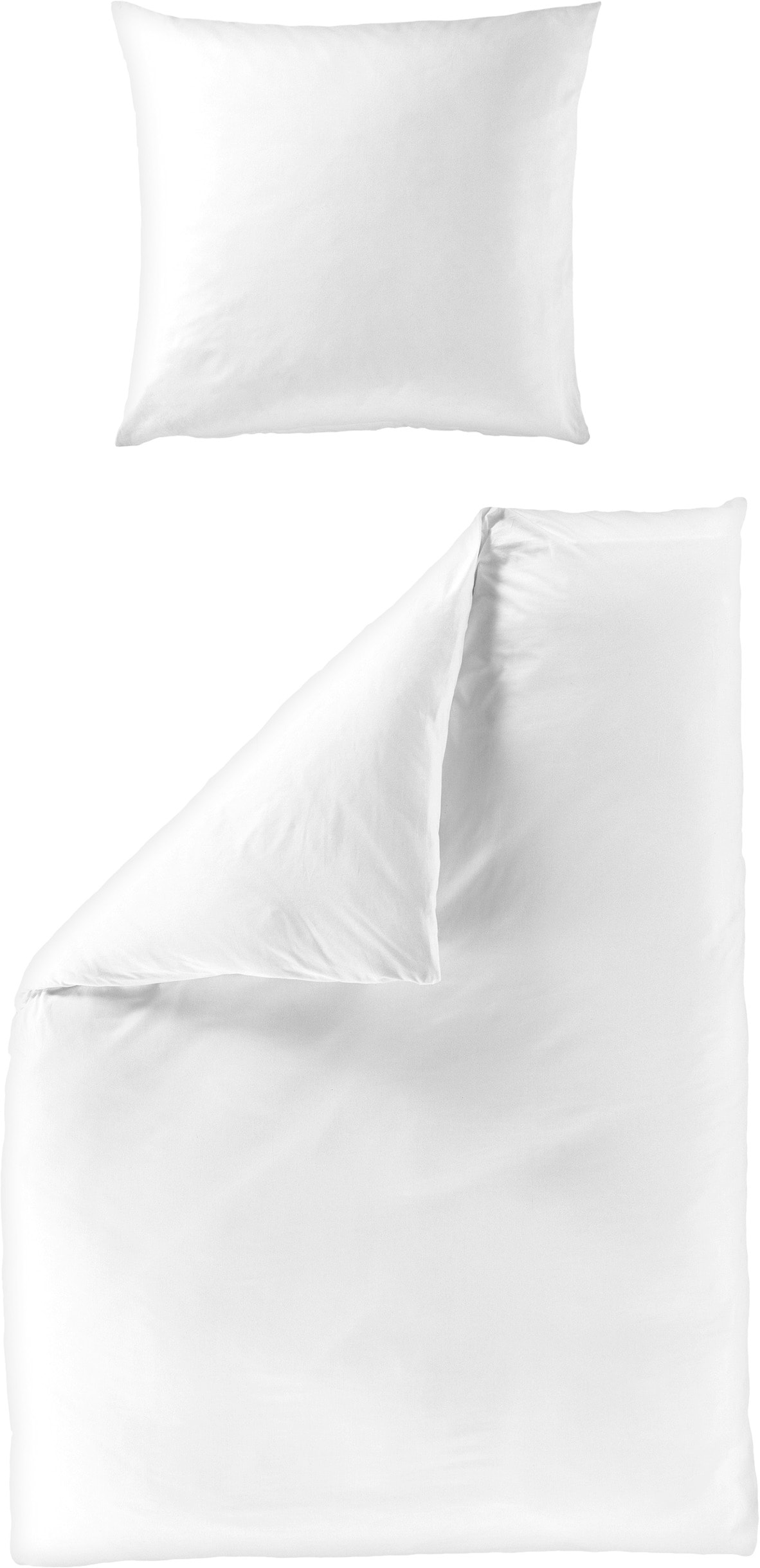 Image of BIERBAUM Bettwäsche "Elegant uni" 3 Stk. Mako-Satin, 100 % Baumwolle, Uni, pflegeleicht