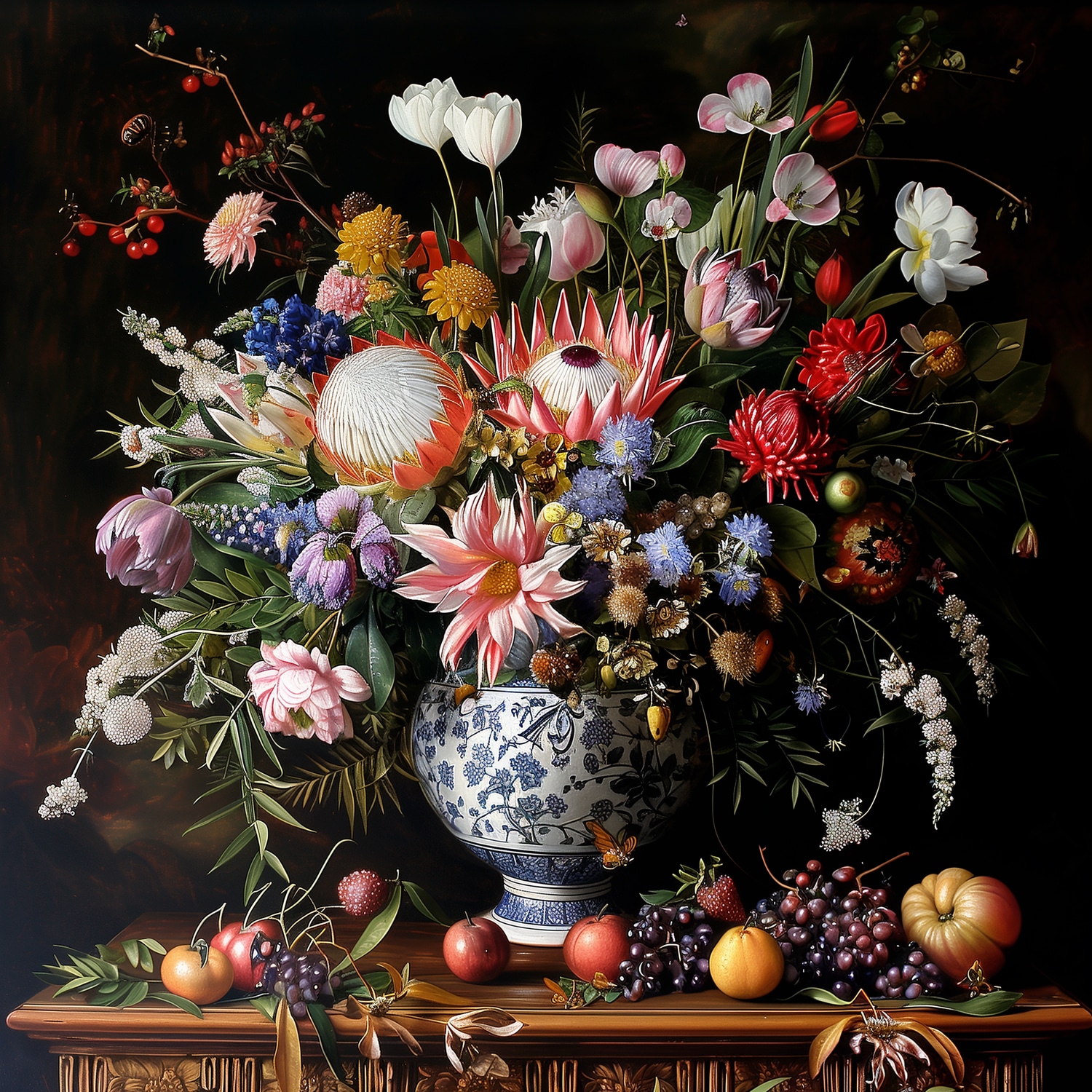 queence Leinwandbild »Bunter Blumenstrass« Blumen | Blumenbilder | Gemälde | Kunst | Pflanzen | Pflanzenbilder | Romantisch | Stillleben | Vasen | Vasen & Töpfe 1 Stk. tlg. Premium-Leinwandstoff, Handarbeit aus Deutschland