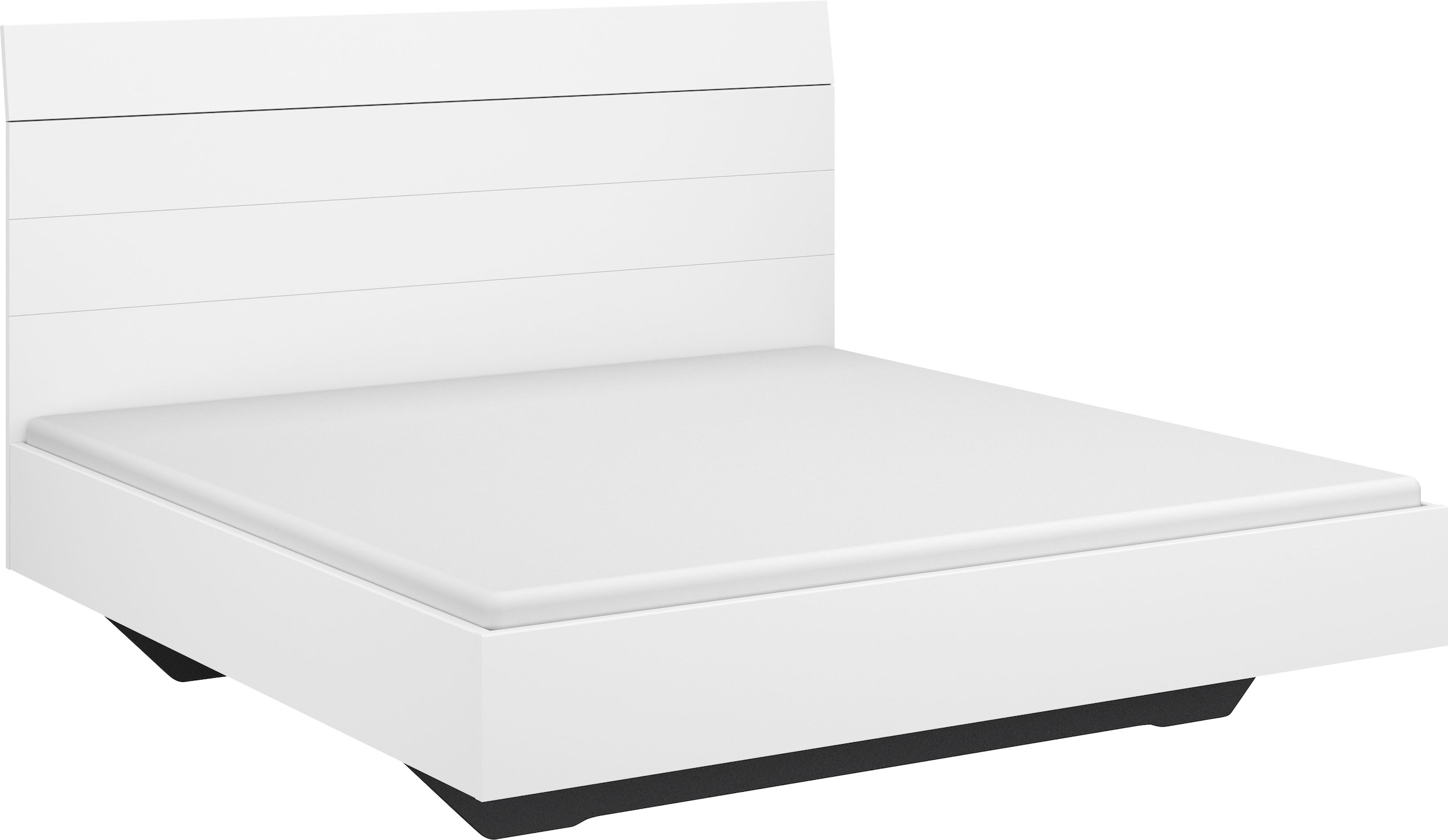 GOODproduct Futonbett »Schlafzimmermöbel Schlafzimmer Einzelbett Doppelbett Holzbett KOLUNA« Liegefläche 180x200 cm, Bettseitenhöhe 41 cm,  mit hohem Kopfteil in Lattenoptik zum Anlehnen MADE IN GERMANY